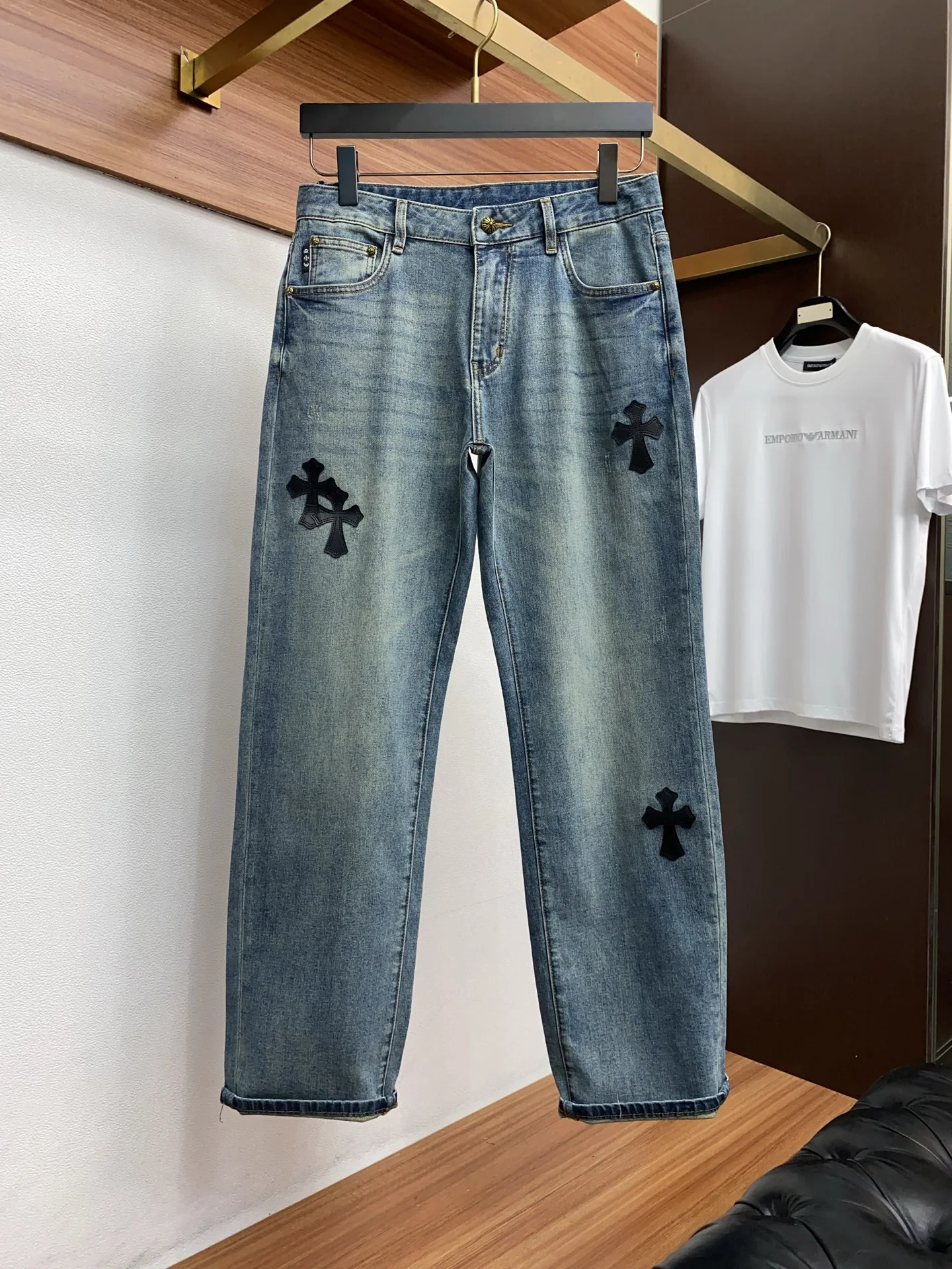 크롬하츠 데님 바지 상세 이미지 2