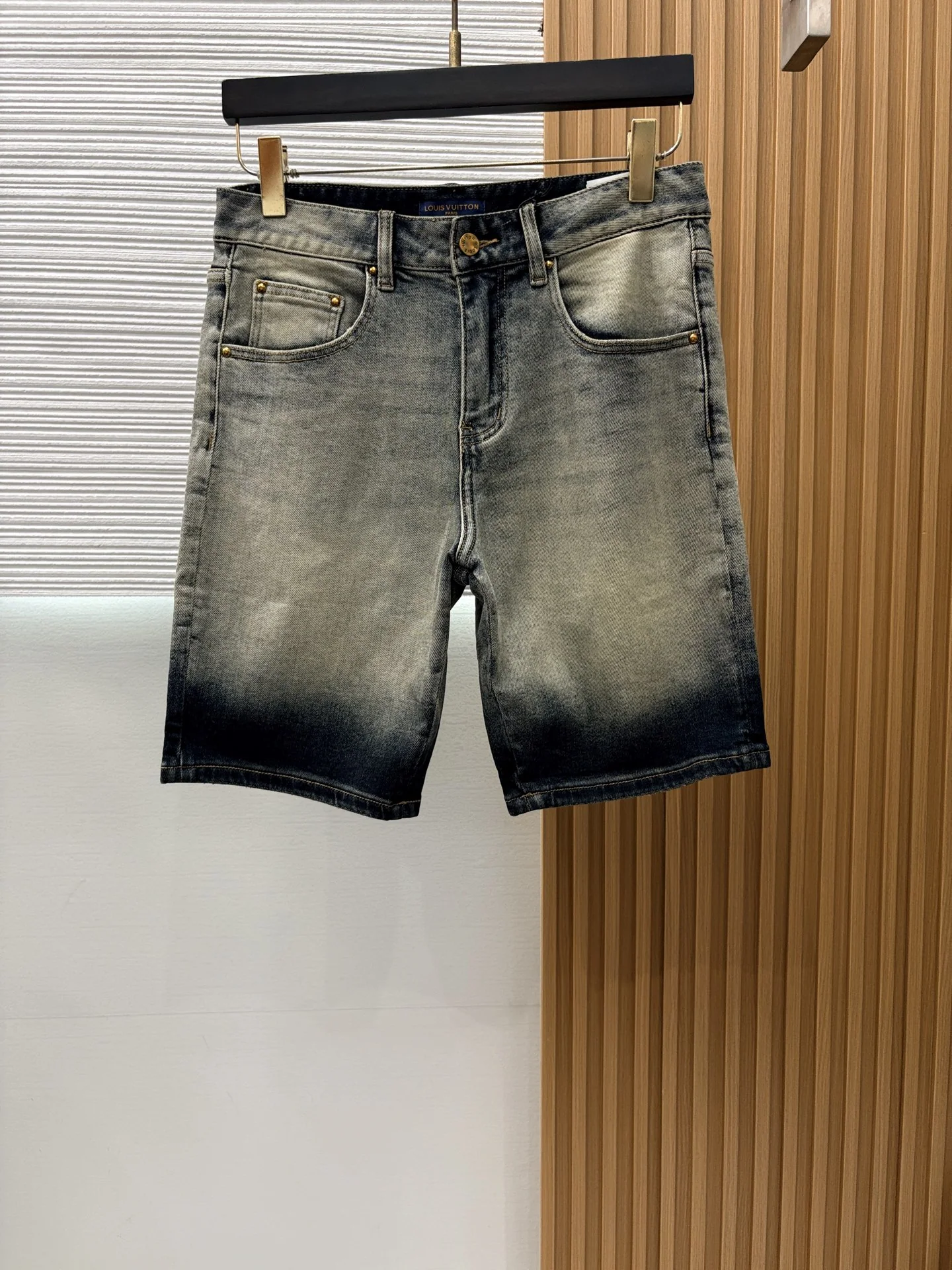 루이비통 데님 슬림핏 남성 반바지 상세 이미지 1