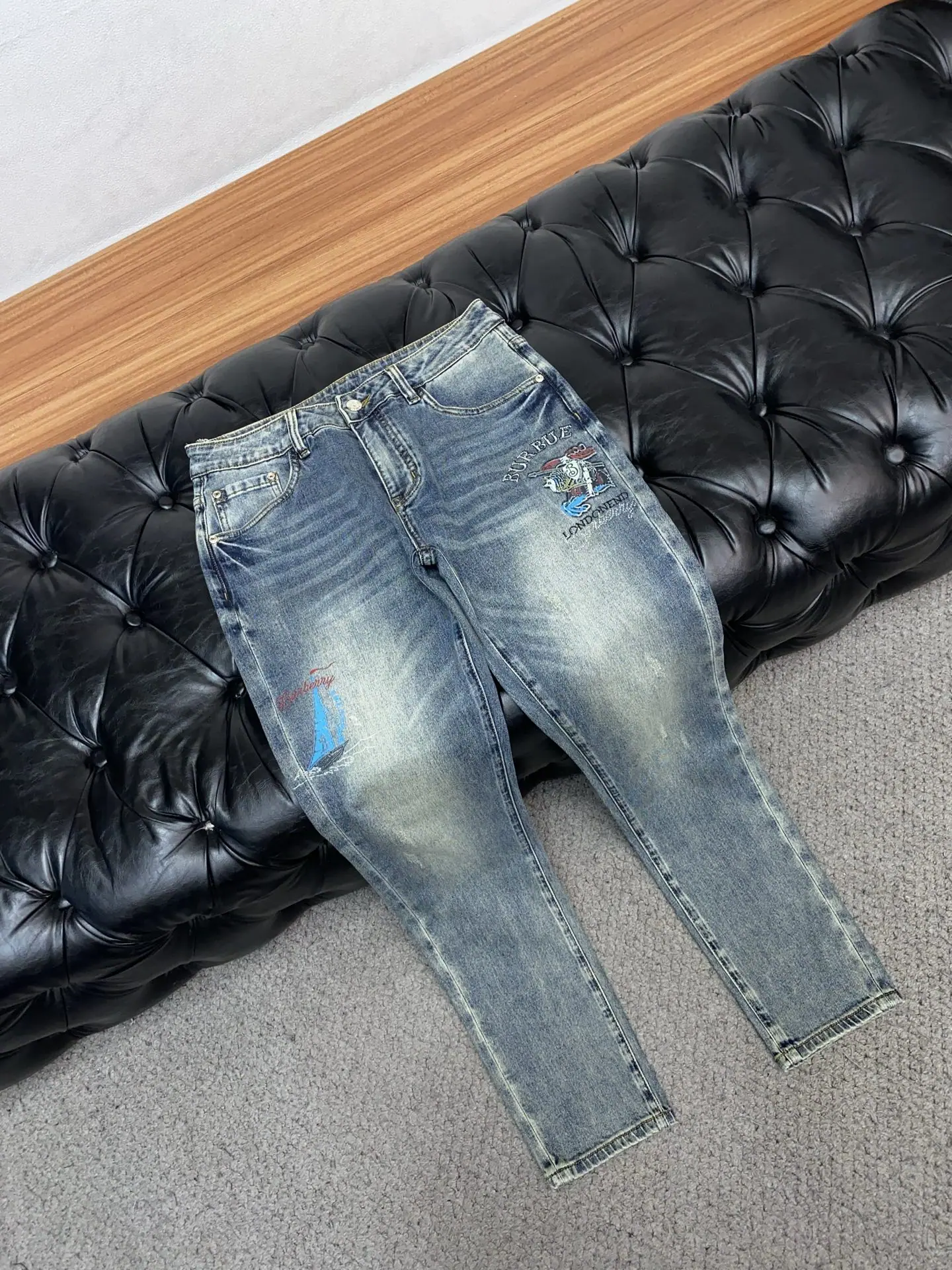 버버리 데님 남성 바지 상세 이미지 7