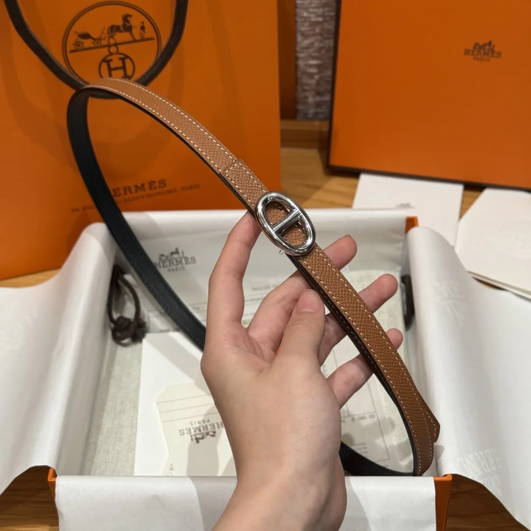 에르메스 H 버클 양면 가죽 벨트 상세 이미지 3