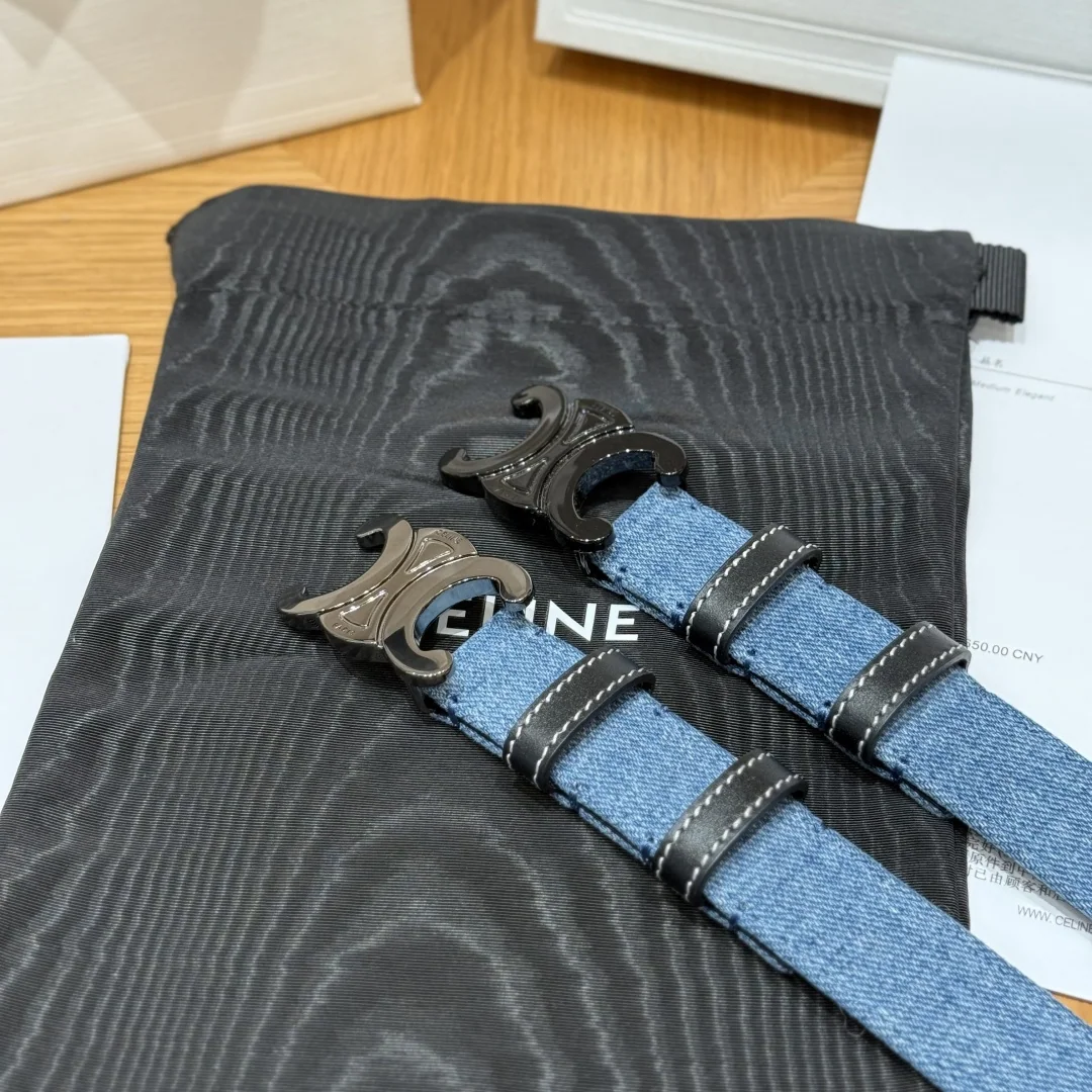 셀린느 데님 가죽 벨트 상세 이미지 4