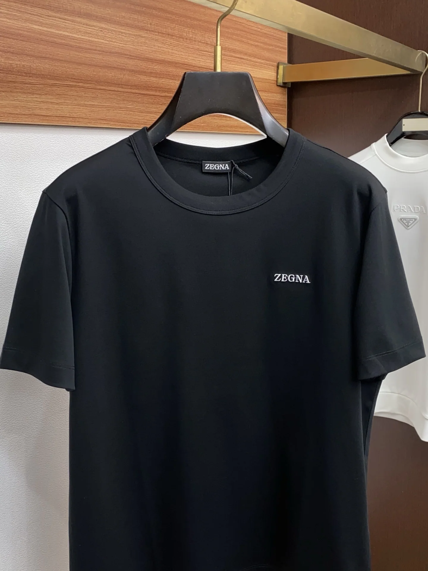 제냐 면 크루넥 남성 반팔 티셔츠 2026 SS 상세 이미지 2