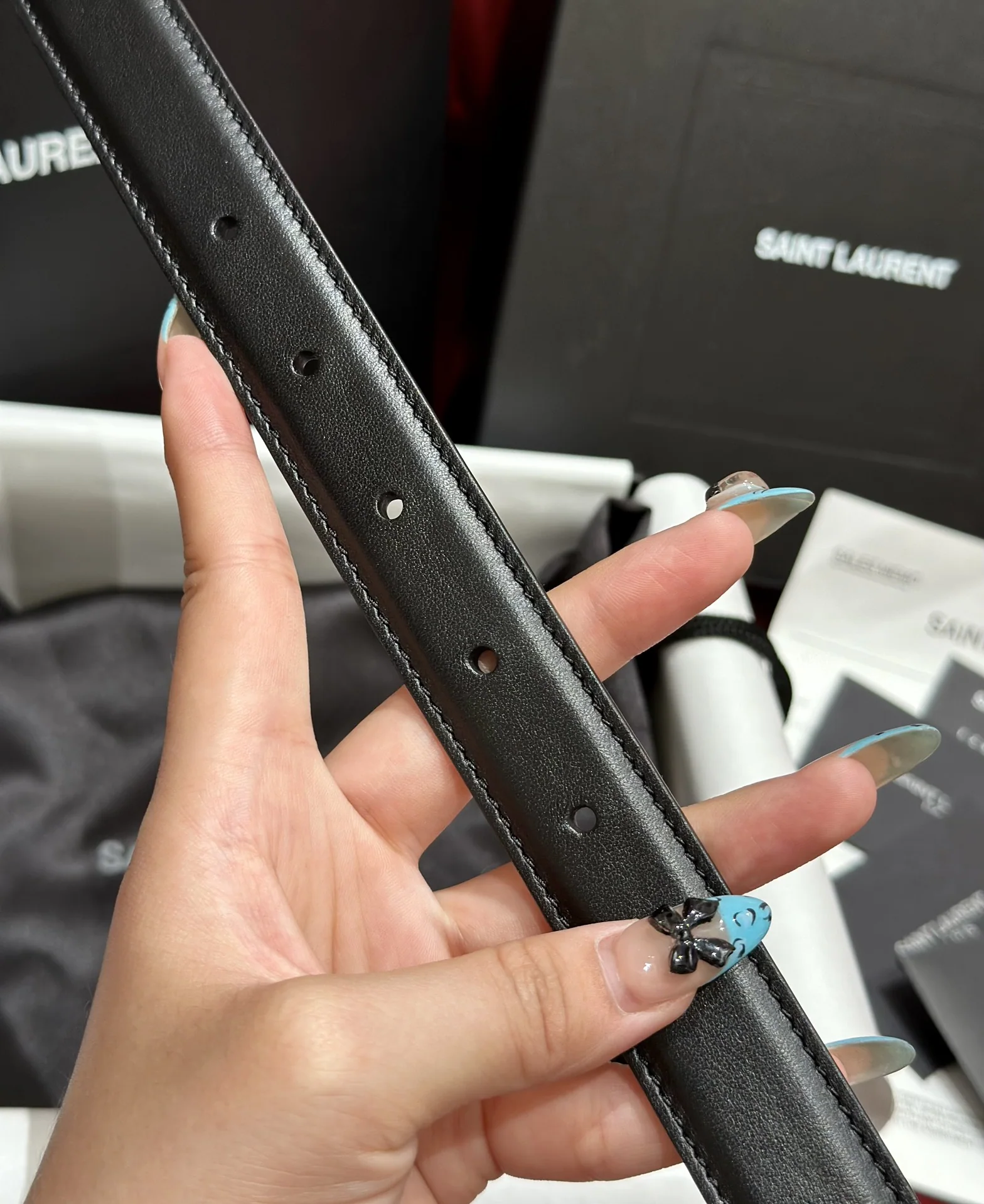 생로랑 양면 카프스킨 YSL 버클 벨트 상세 이미지 9