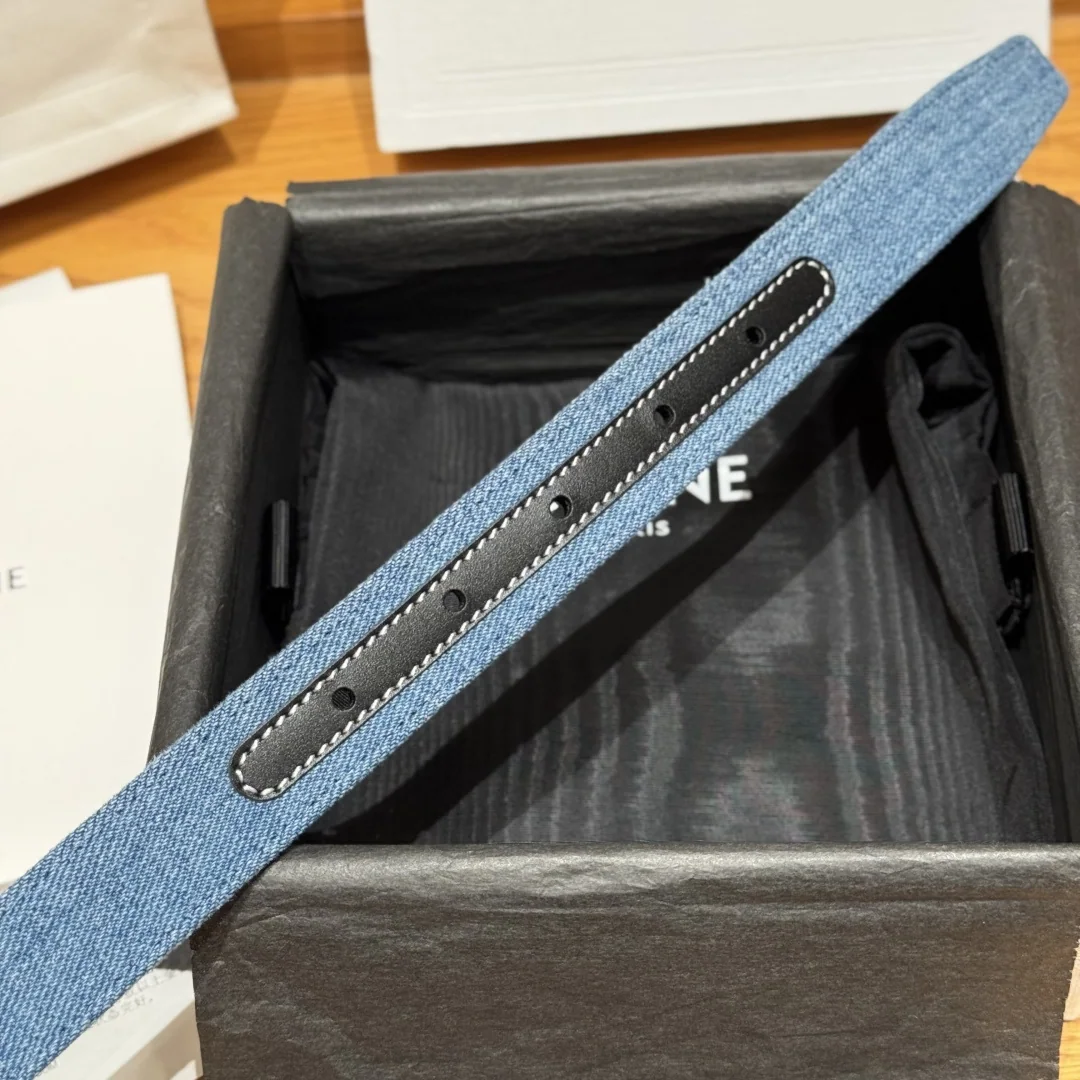 셀린느 개선문 데님 소가죽 벨트 상세 이미지 7