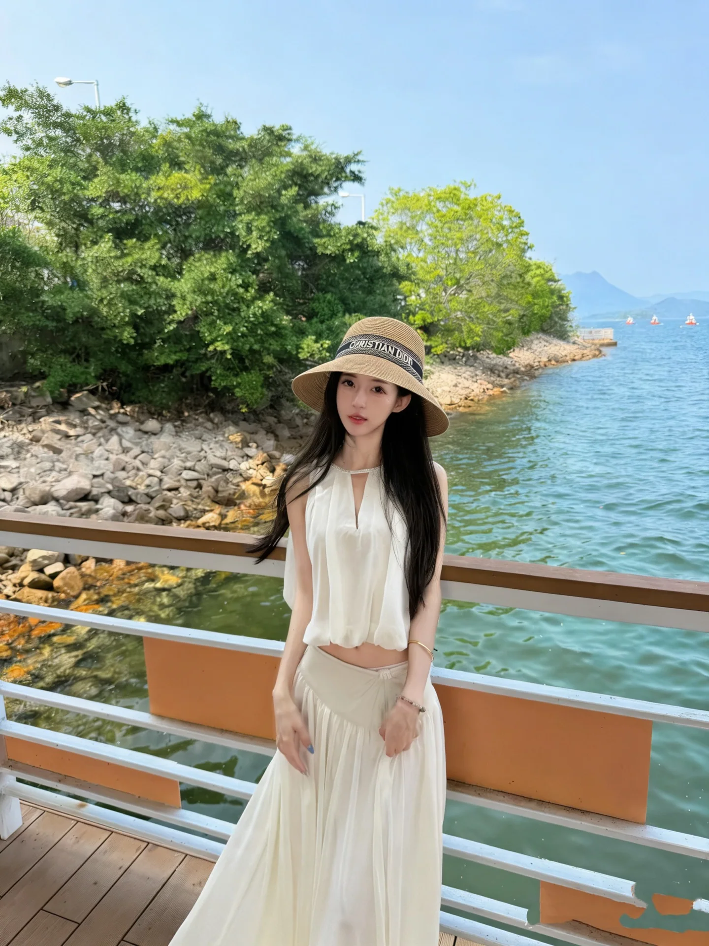 디올 웨빙 스트로우 버킷햇 상세 이미지 1