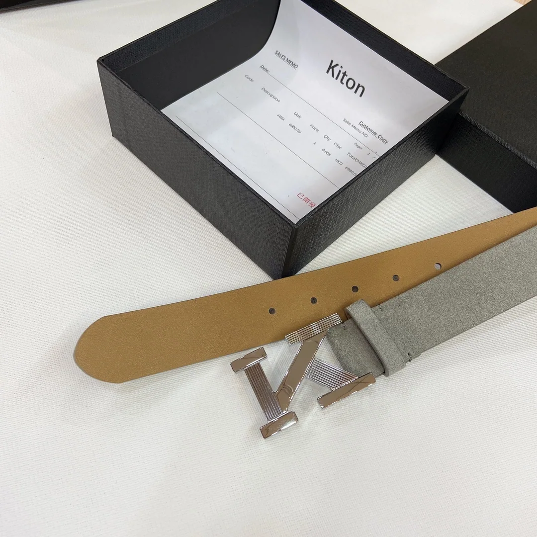 키톤 스웨이드 가죽 벨트 황동 장식 상세 이미지 5