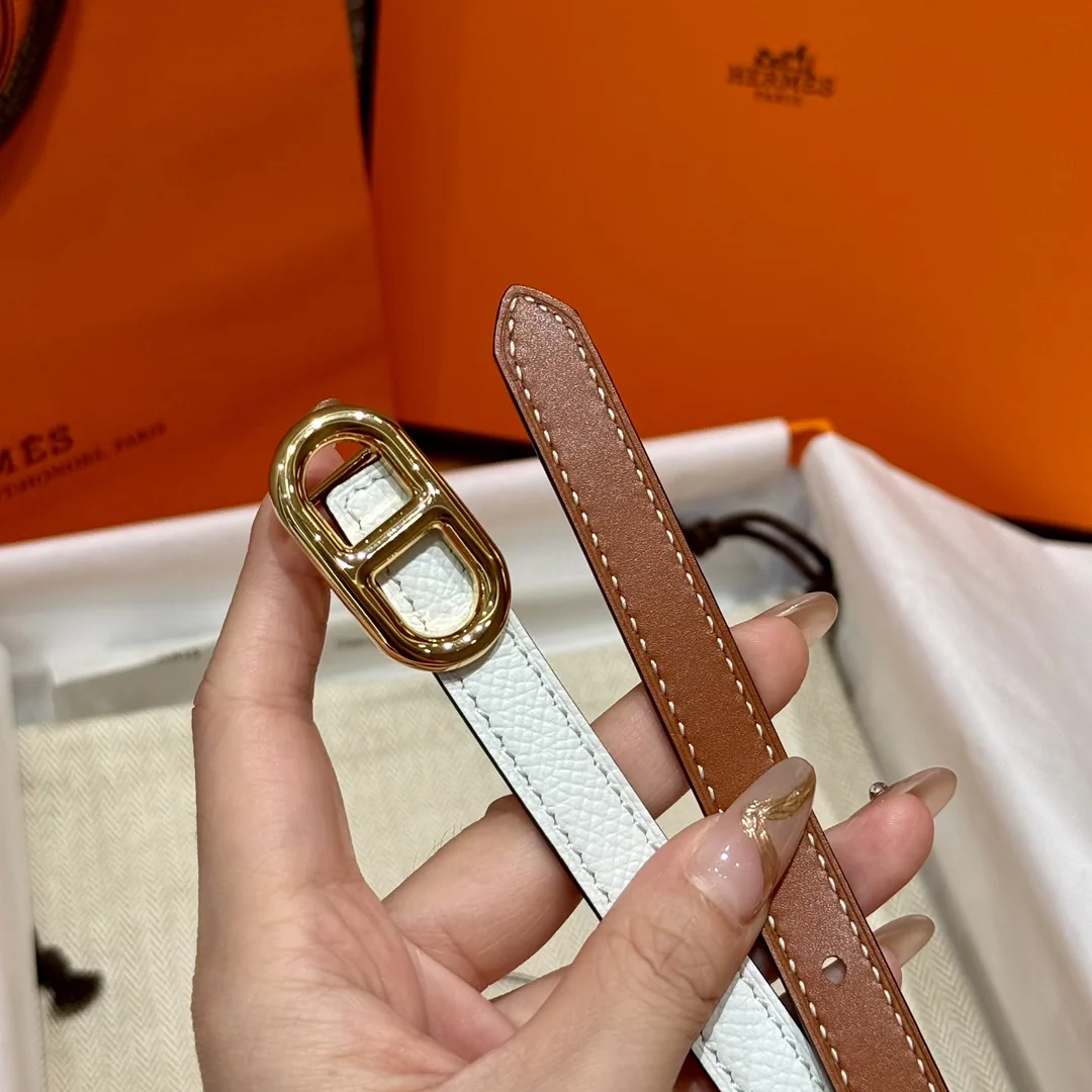 에르메스 H 로고 금속 벨트 1.3 cm 양면 사용 가능 상세 이미지 2