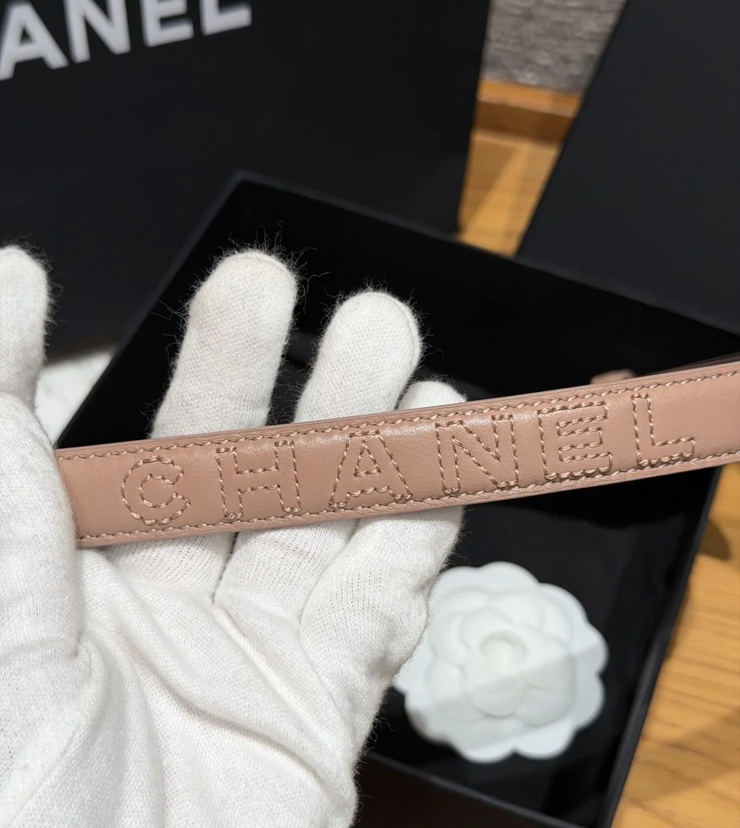샤넬 퀼팅 램스킨 벨트 20mm 상세 이미지 6