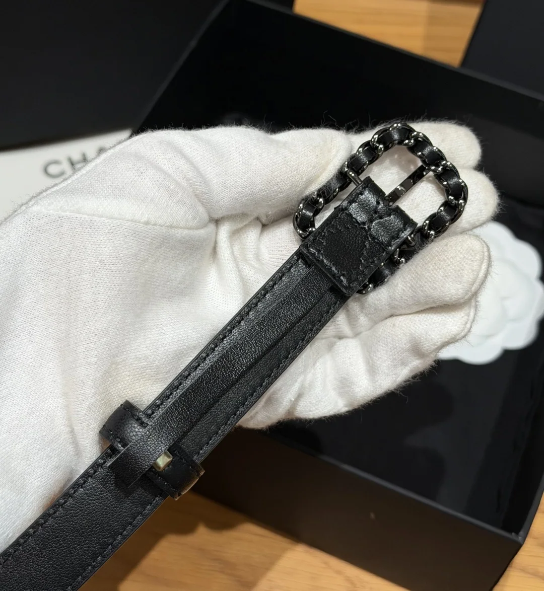 샤넬 퀼팅 램스킨 벨트 20mm 상세 이미지 4
