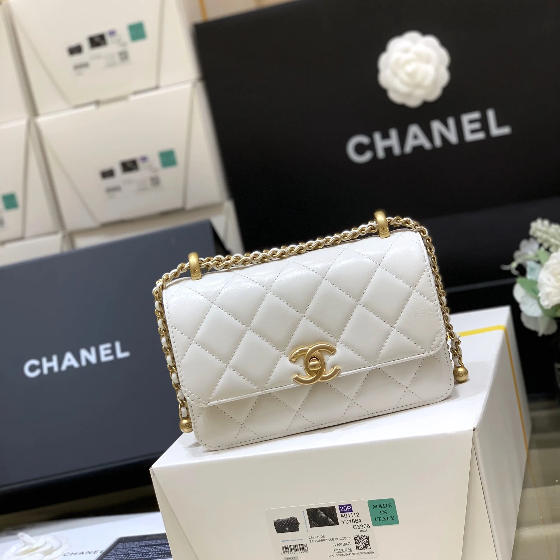 샤넬 메티에 다르 더블 골드 비즈 체인 백 AP2649 상세 이미지 3