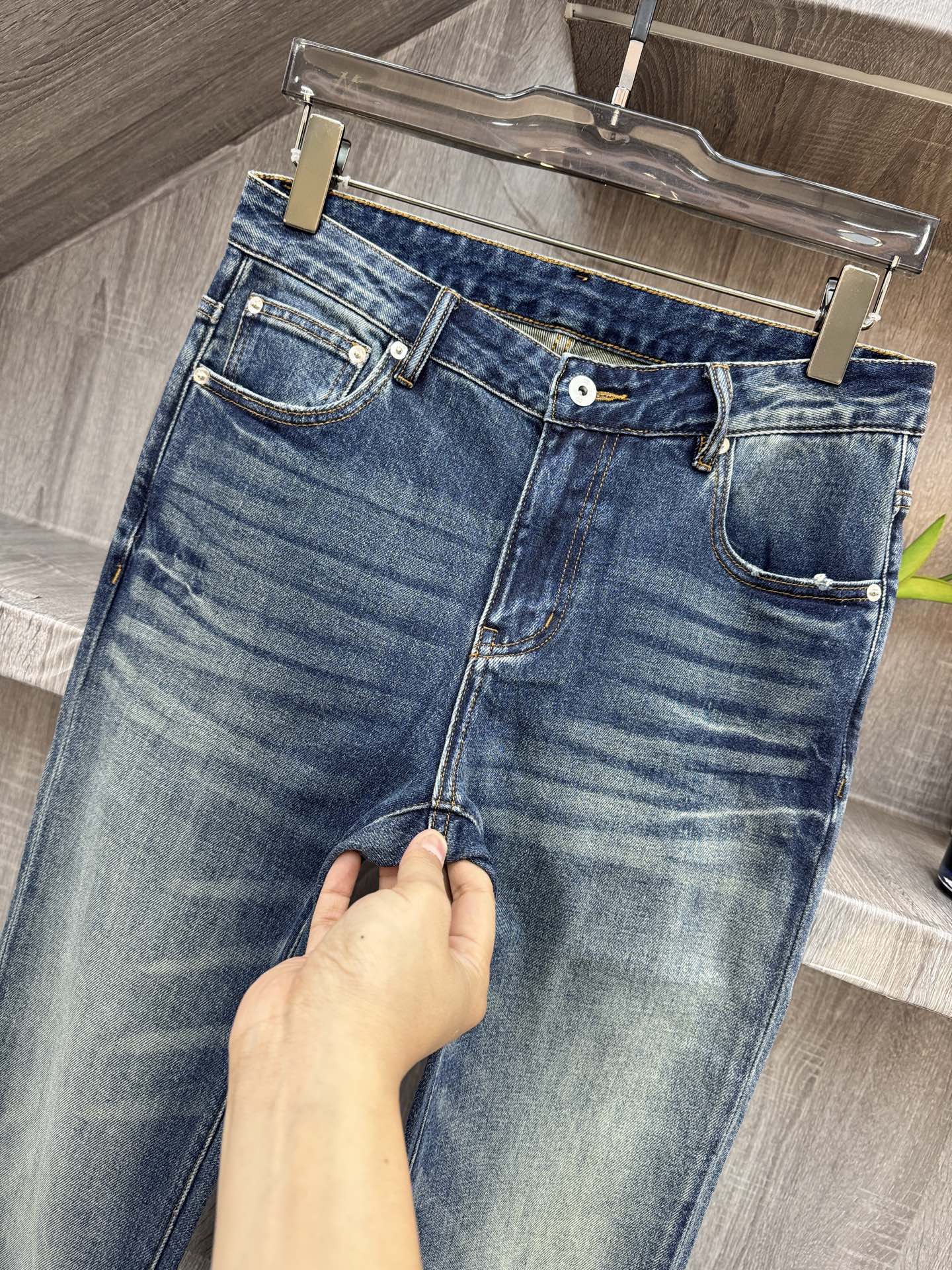 디올 남성 데님 슬림핏 바지 상세 이미지 8