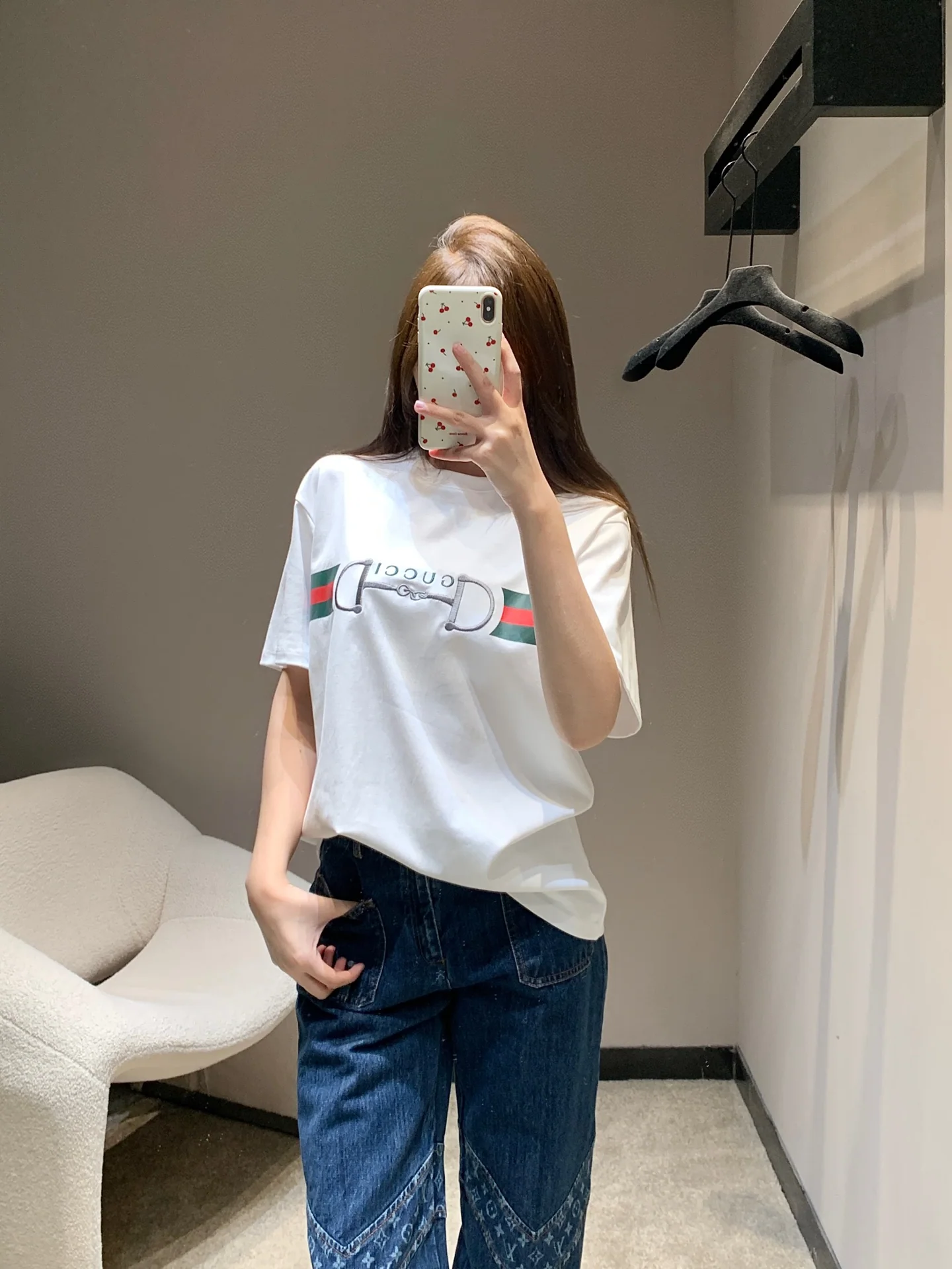 구찌 승마풍 버클 자수 크루넥 반팔 티셔츠 상세 이미지 9
