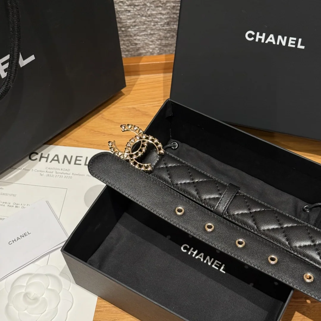 샤넬 더블 C 램스킨 벨트 상세 이미지 5