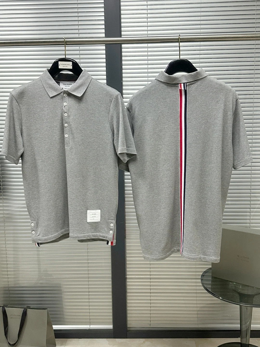 톰브라운 남성 코튼 메시 폴로 반팔 티셔츠 142864