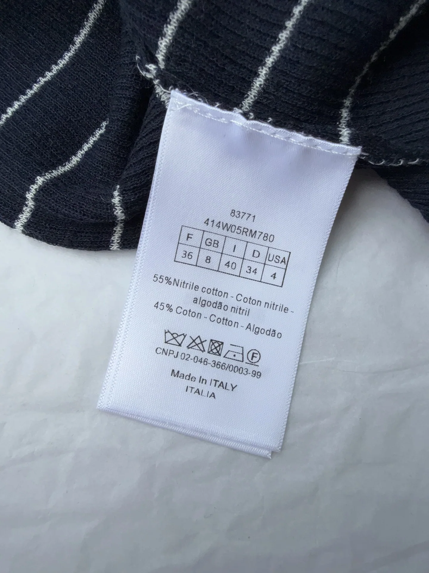 디올 컬러 블록 반팔 니트 탑 상세 이미지 8