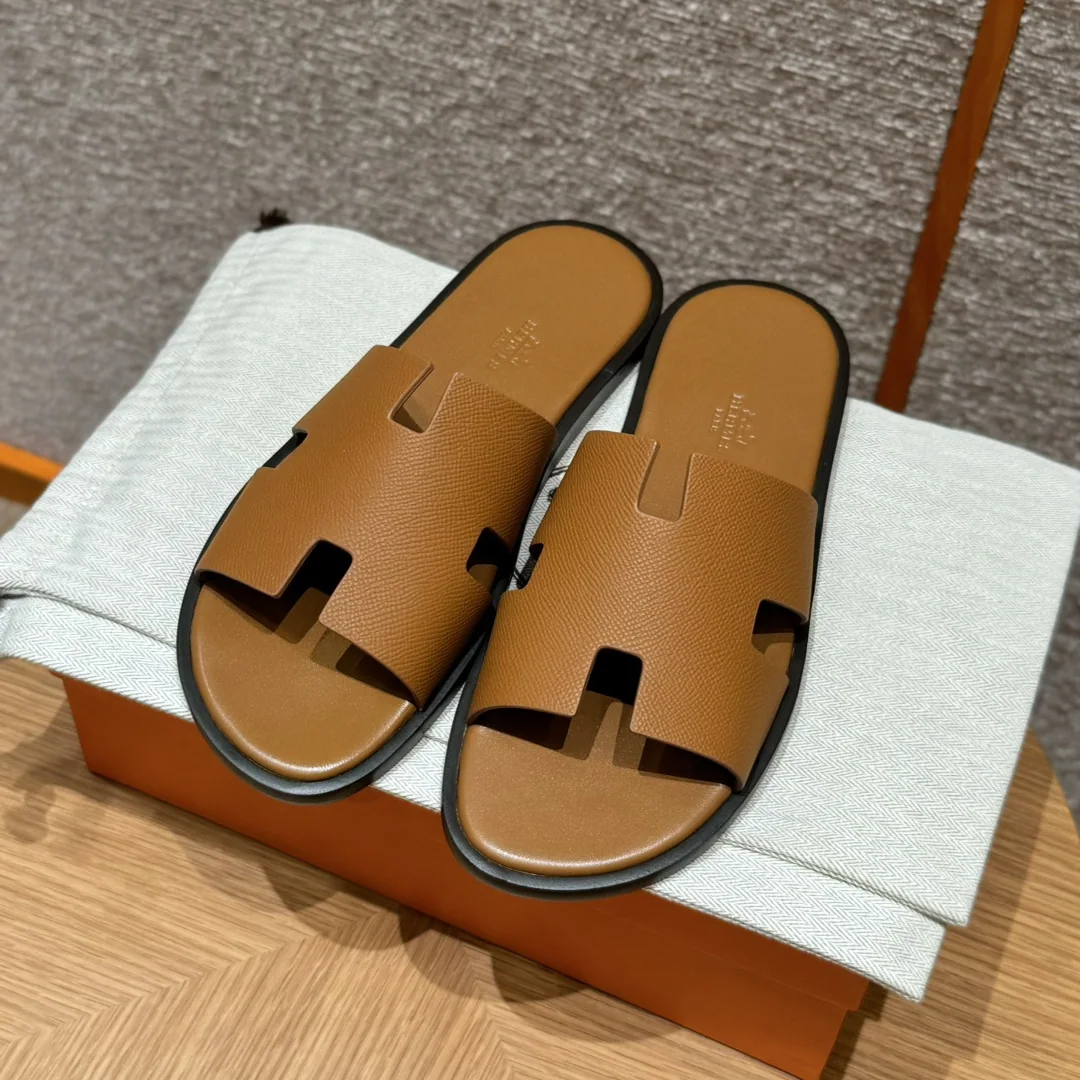 에르메스 야자수 무늬 송아지가죽 남성 슬리퍼 8416 상세 이미지 9