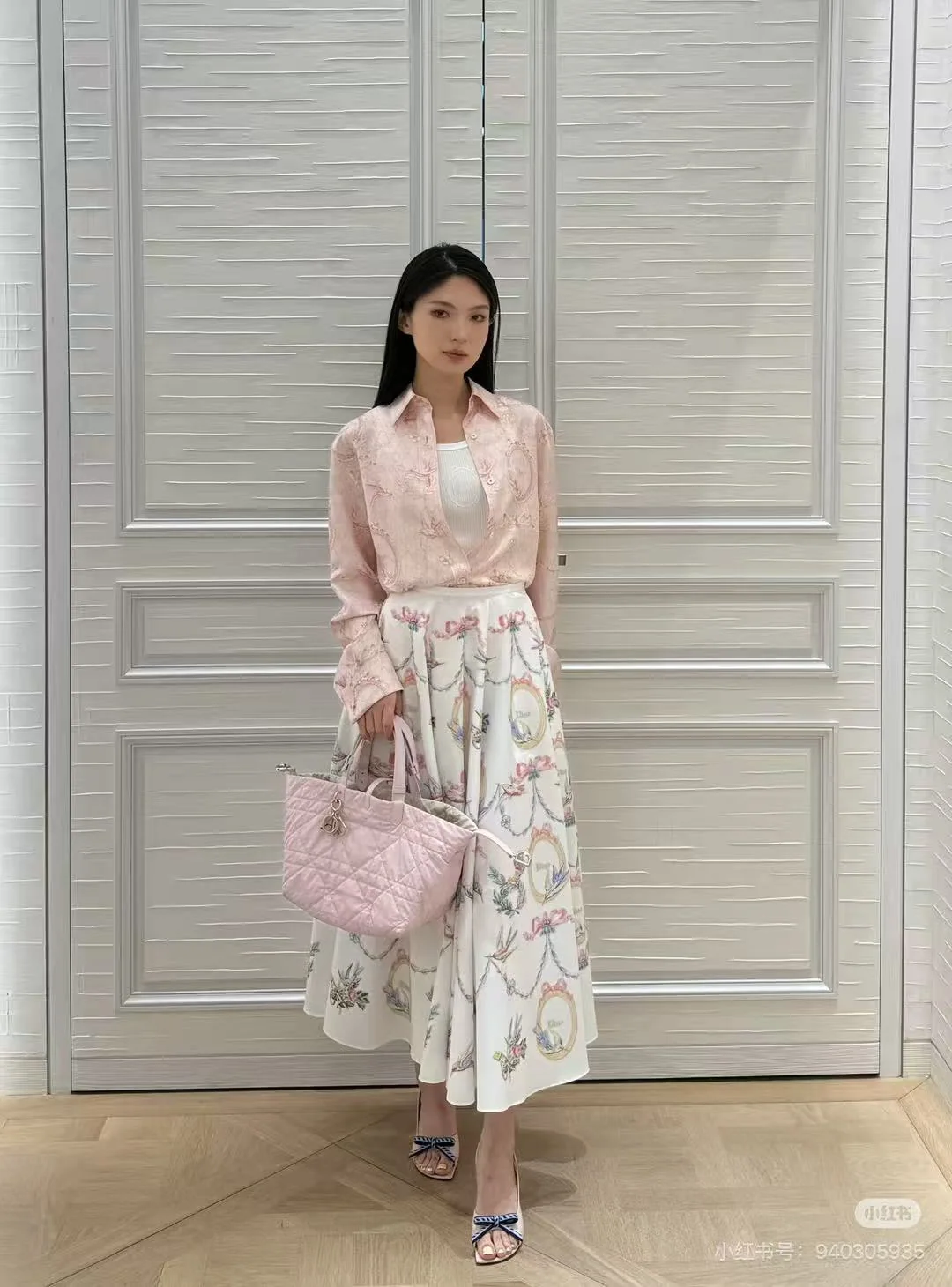 디올 플라워 프린트 여성 가디건 상세 이미지 6
