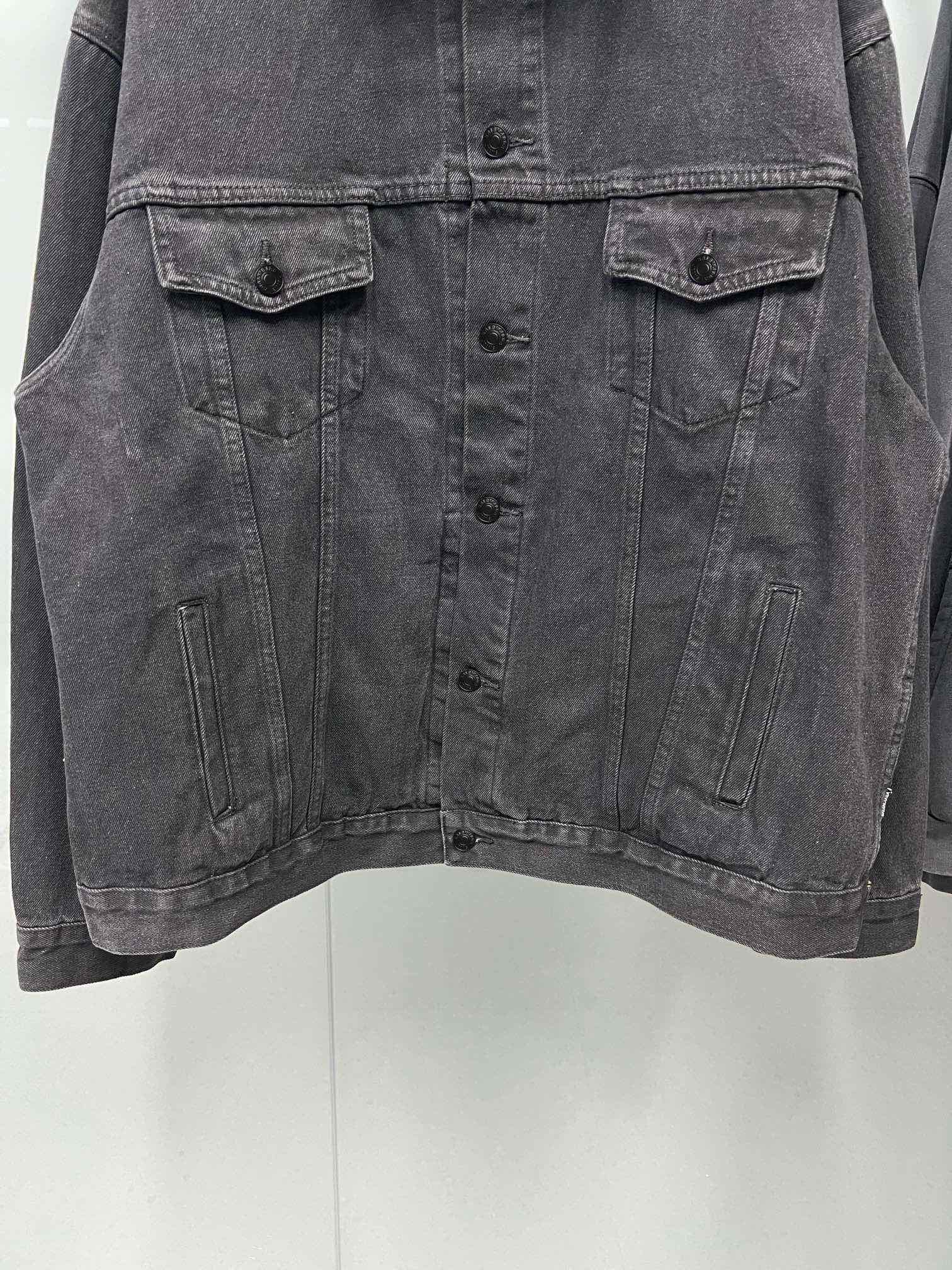 발렌시아가 와시 테이프 프린트 데님 자켓 상세 이미지 6