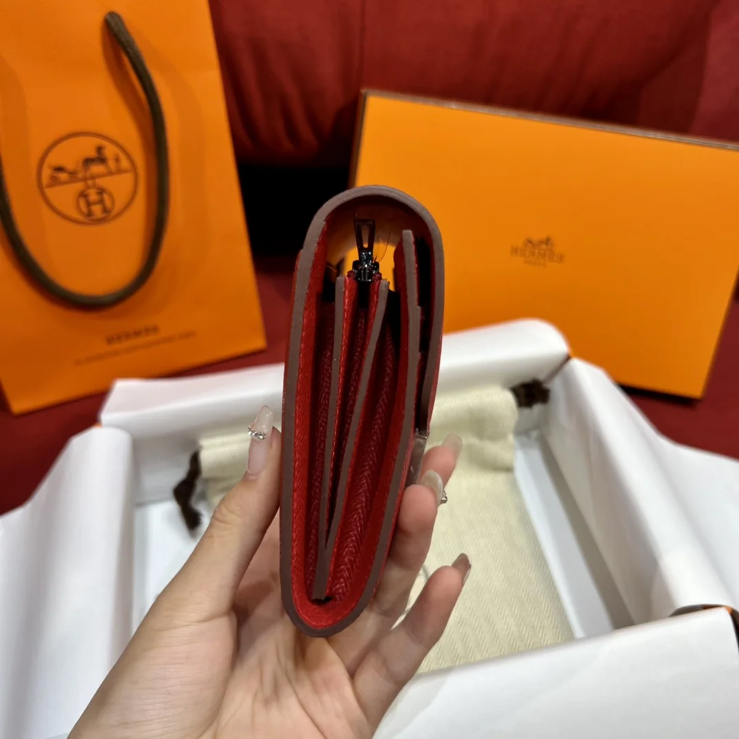 에르메스 콘스턴스 엡솜 야자 프린트 숏 지갑 상세 이미지 9