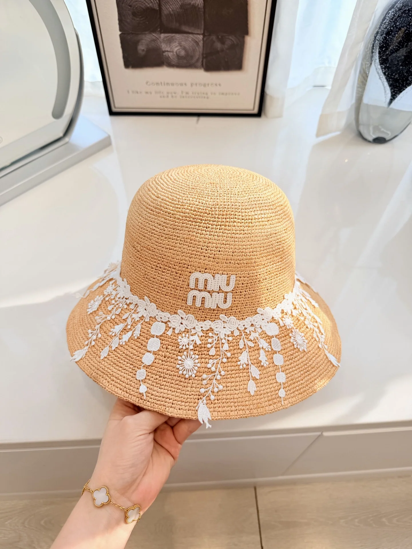 미우미우 모자 80773 Miu Miu Cap 상세 이미지 3