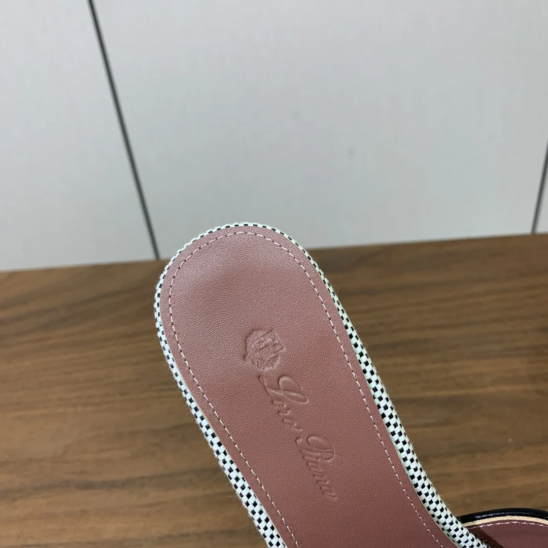 로로피아나 컬러 블록 미드힐 뮬 상세 이미지 8