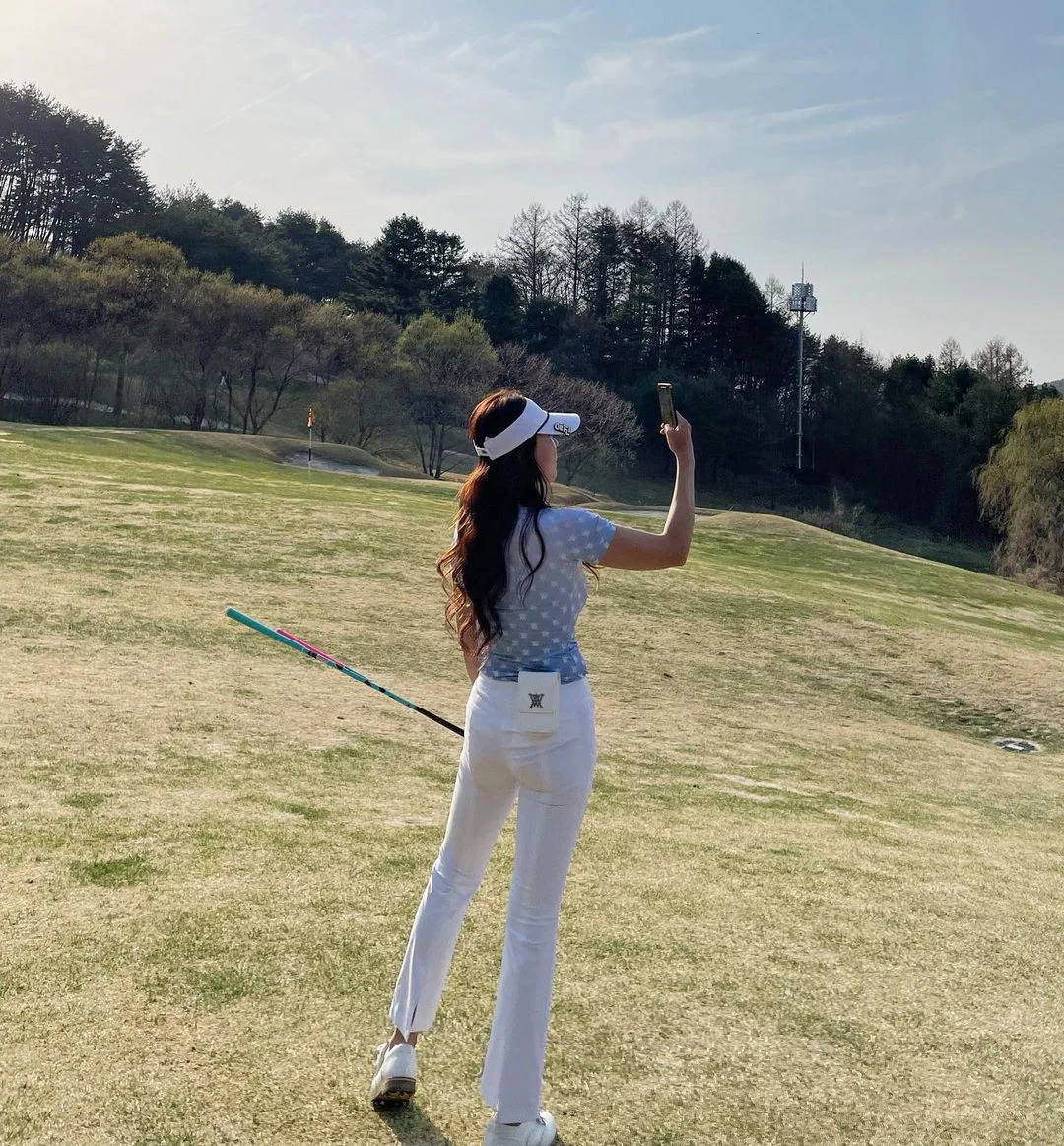 어뉴골프 여성용 봄여름 플레어 크롭 팬츠 상세 이미지 6