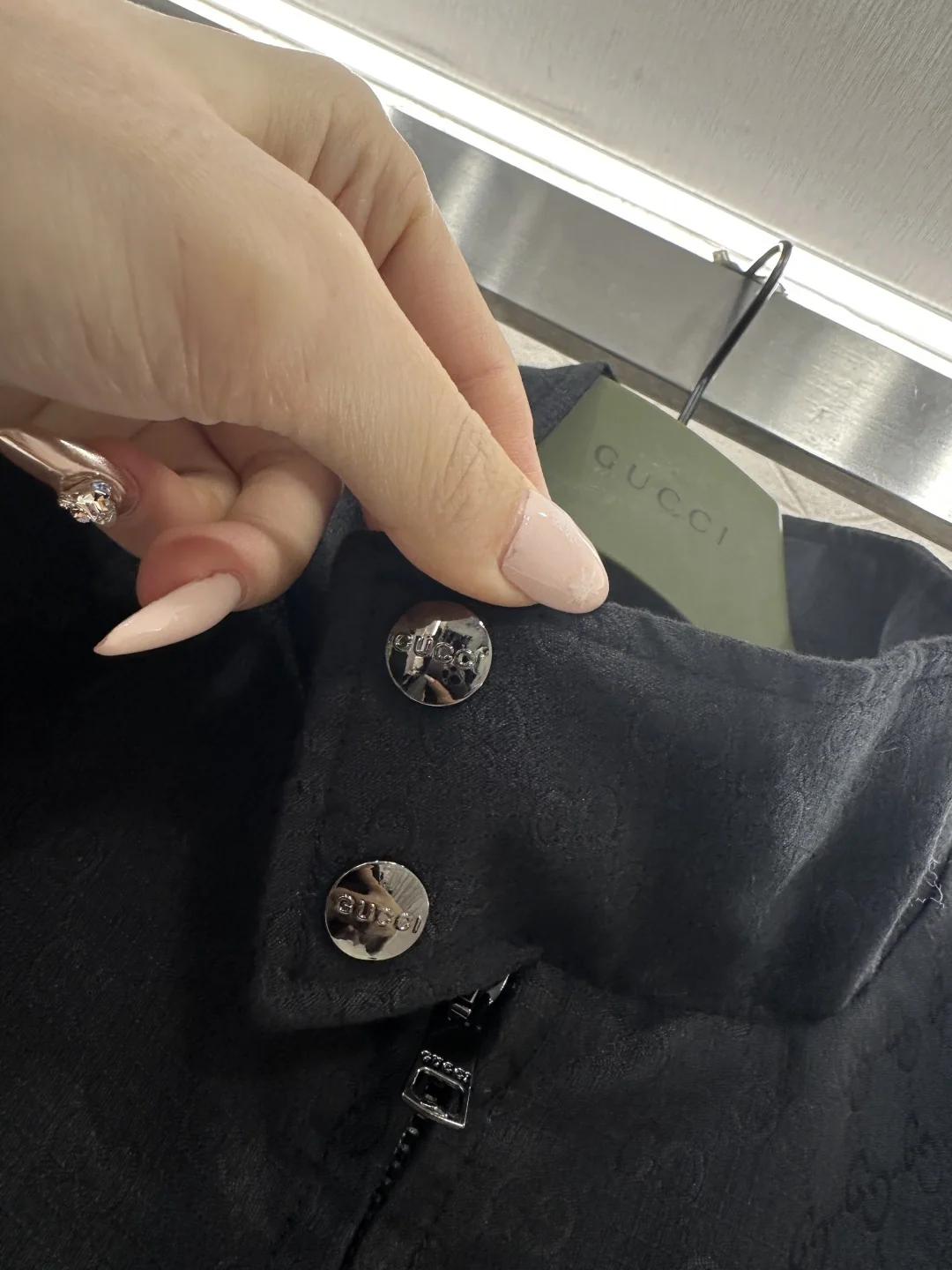 구찌 자카드 스탠드카라 여성 자켓 상세 이미지 7