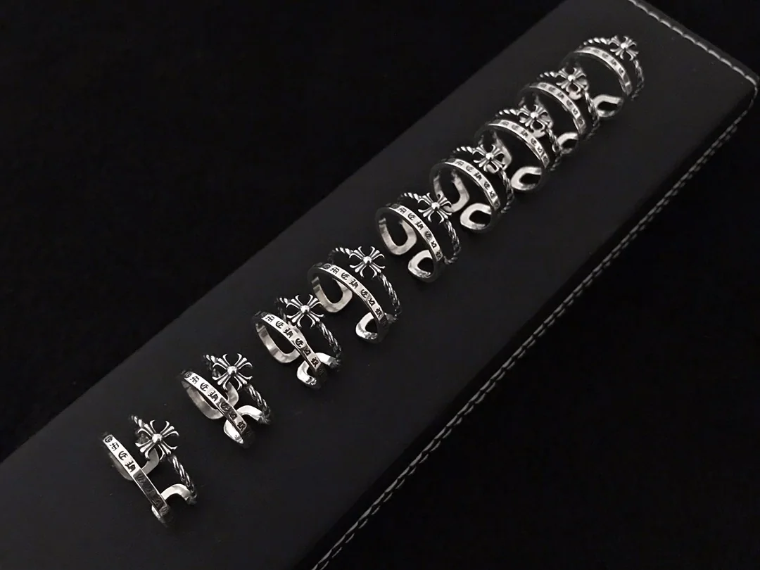 크롬하츠 크로스 플라워 오픈 실버 반지 상세 이미지 3