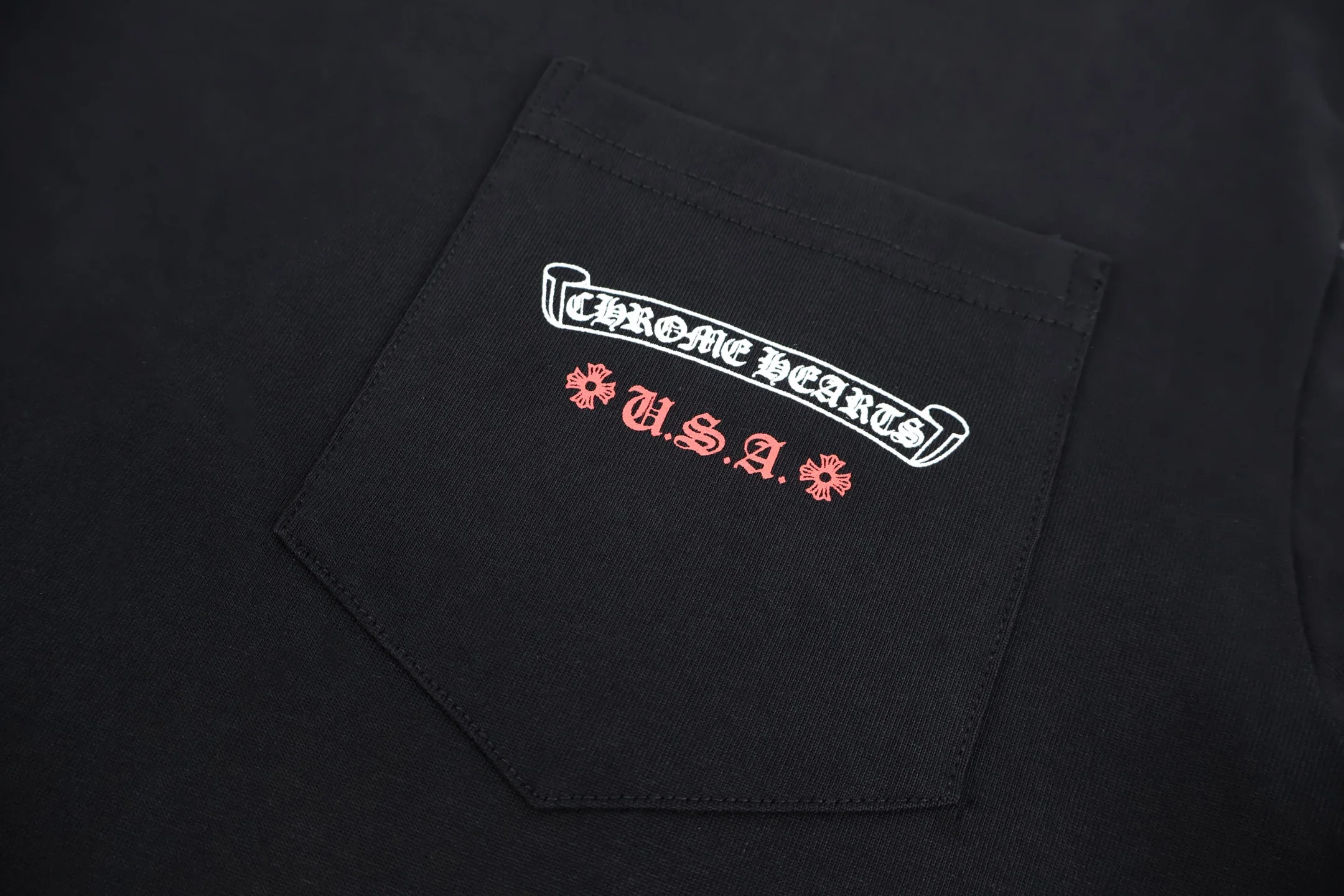 크롬하츠 미국 국기 무늬 남성 반팔 티셔츠 상세 이미지 5