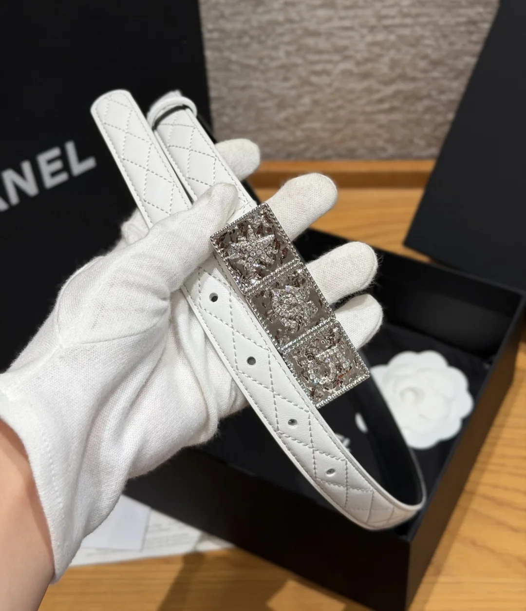 샤넬 퀼팅 램스킨 벨트 20mm 상세 이미지 8