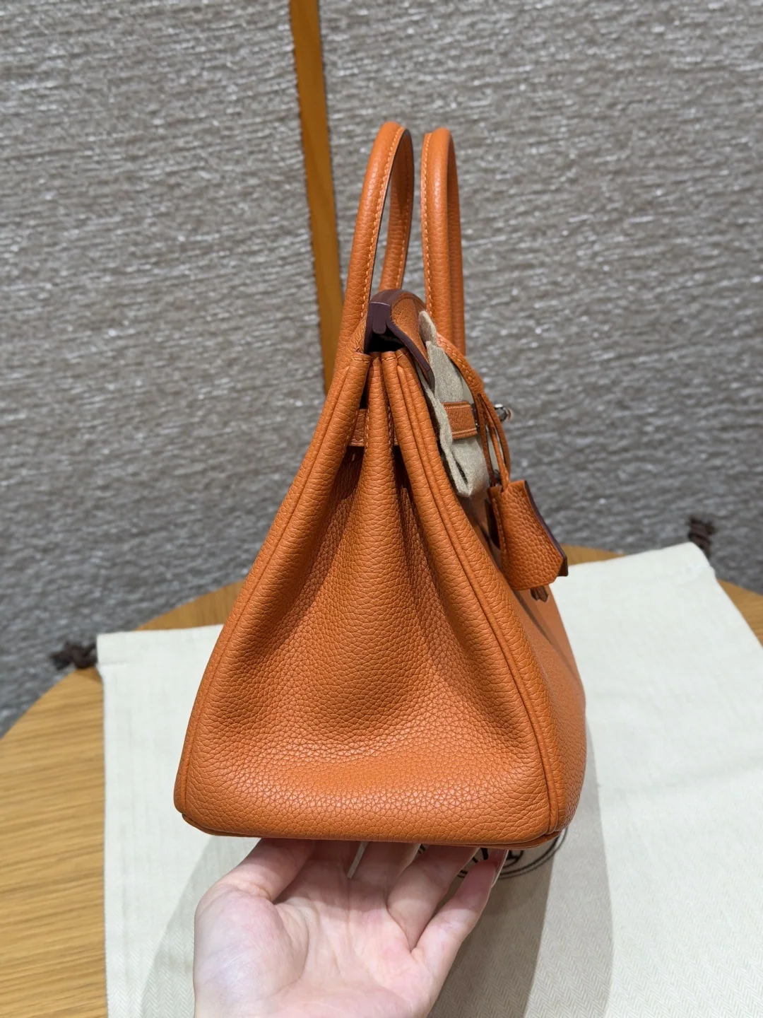 에르메스 버킨 25 오렌지 토고 가방 상세 이미지 3