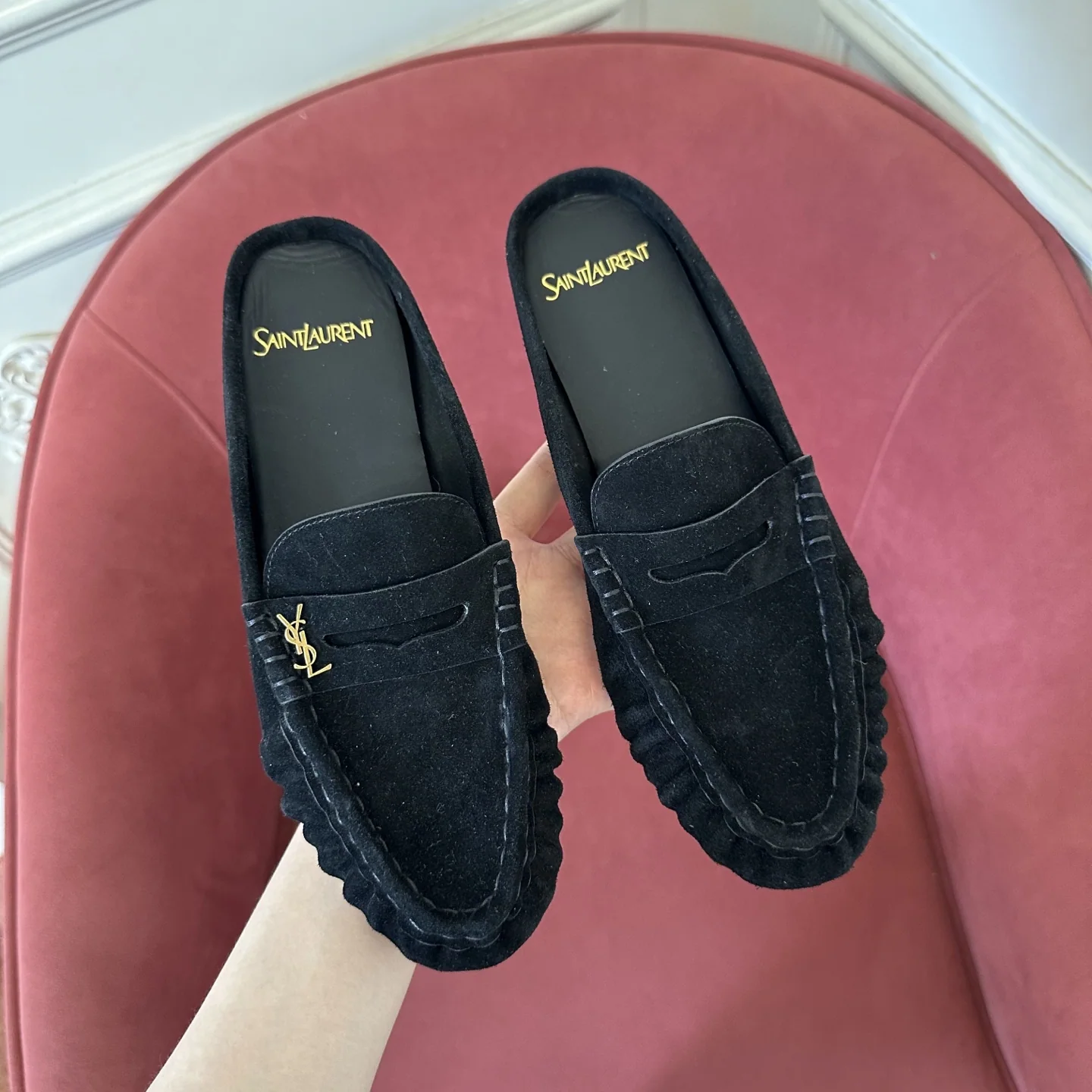 생로랑 YSL 앞코 덮인 뮬 상세 이미지 8