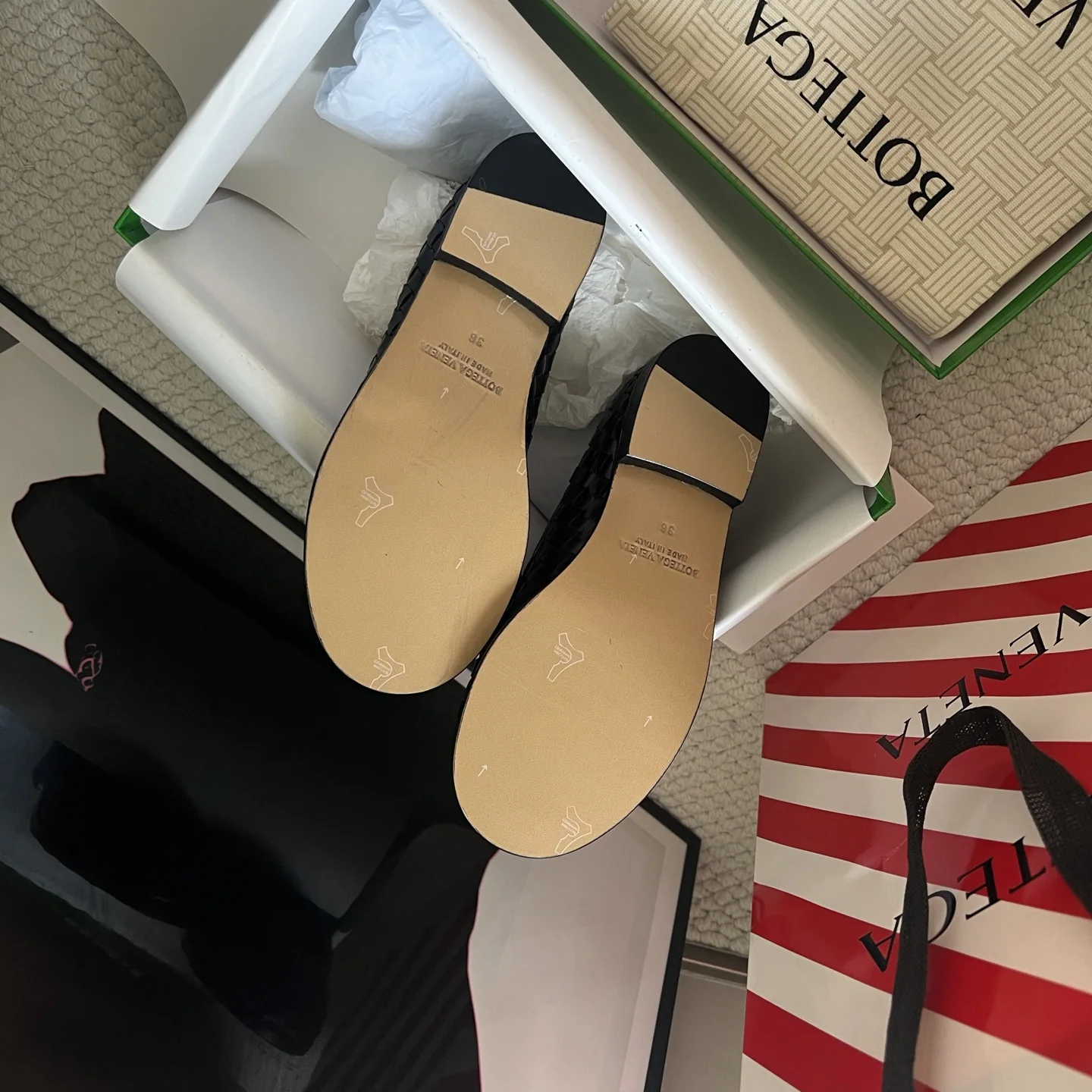 보테가베네타 이탈리안 브라운 우븐 로퍼 상세 이미지 9