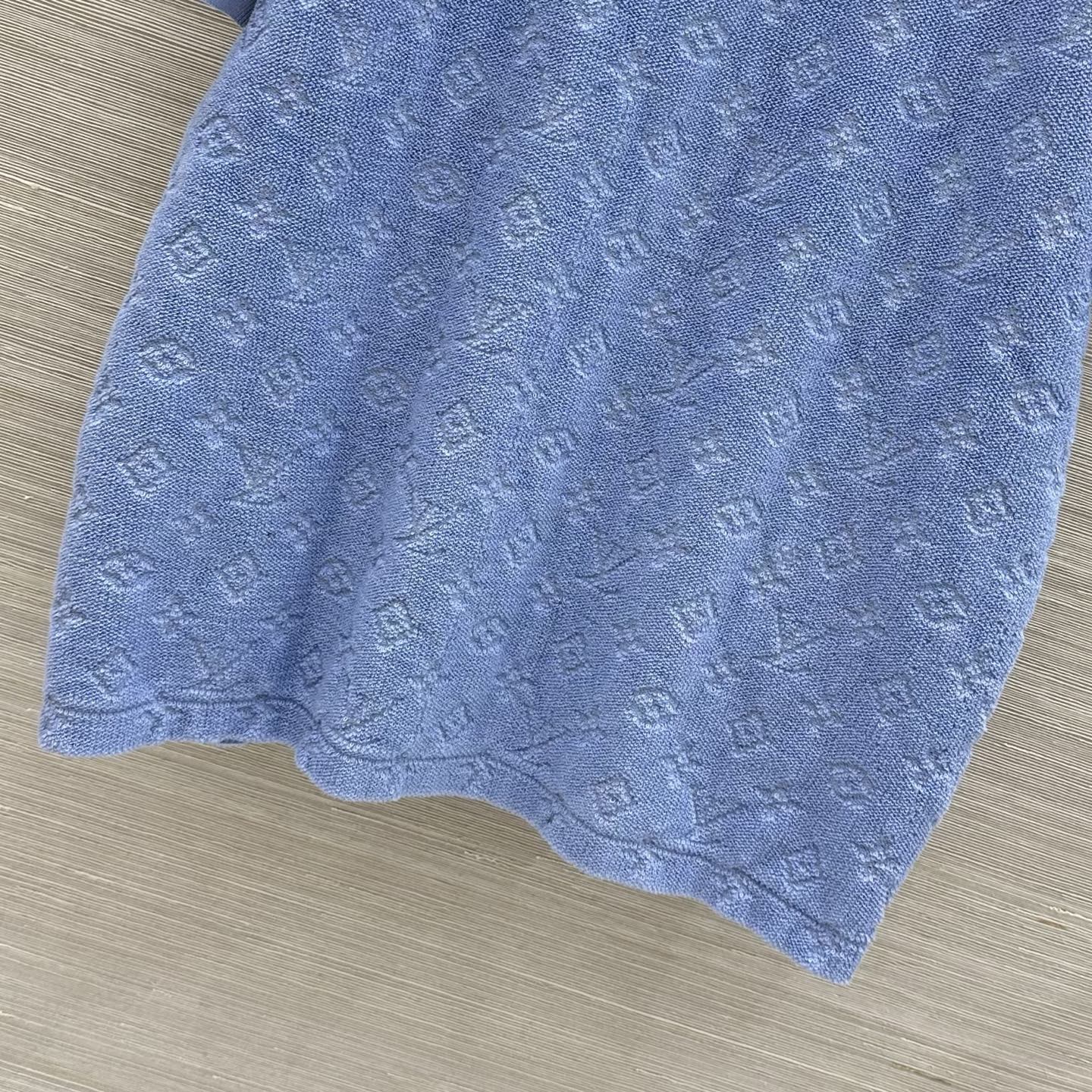 루이비통 모노그램 자카드 니트 반팔 티셔츠 상세 이미지 6