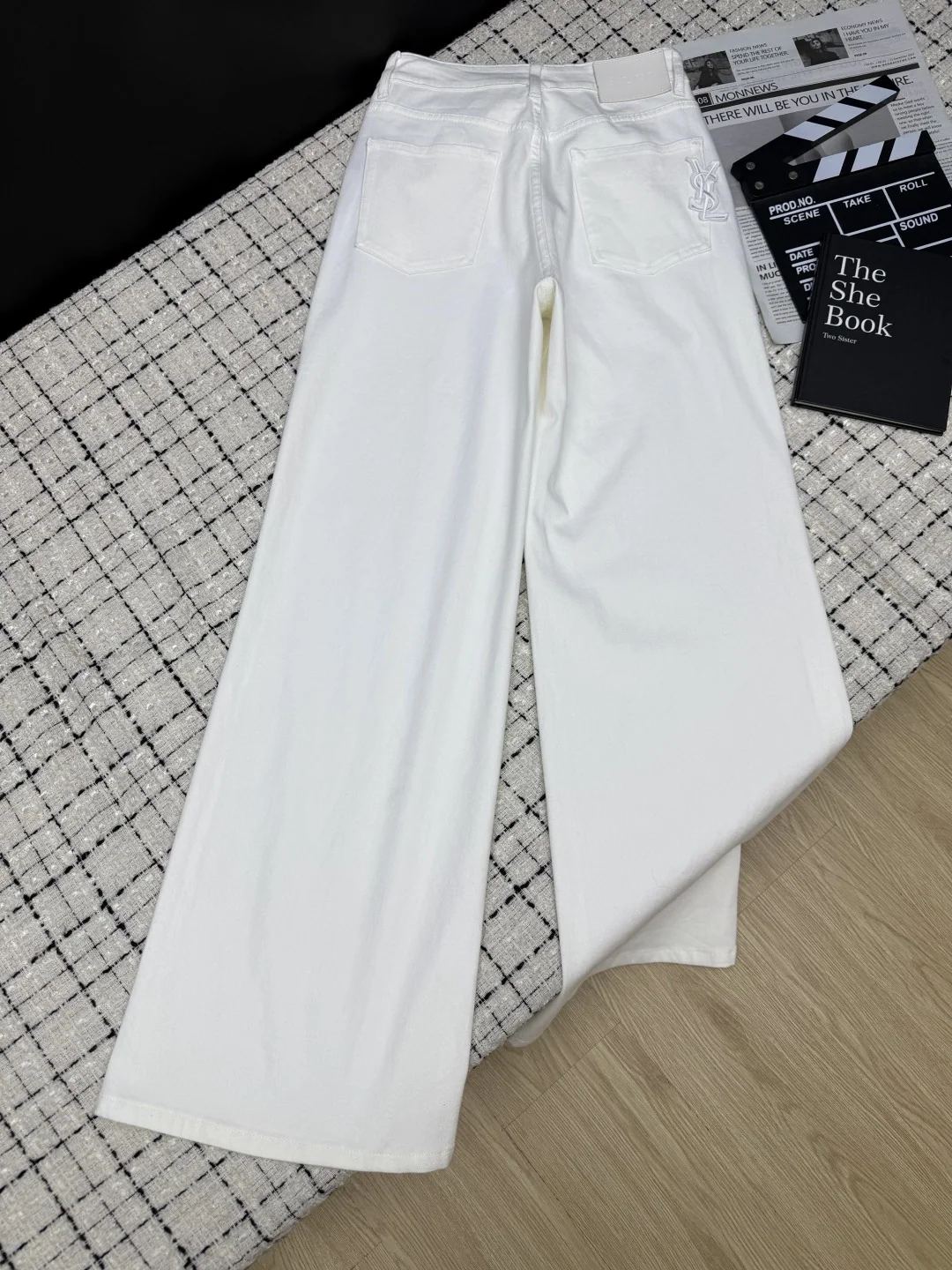 생로랑 스트레이트 데님 바지 상세 이미지 8