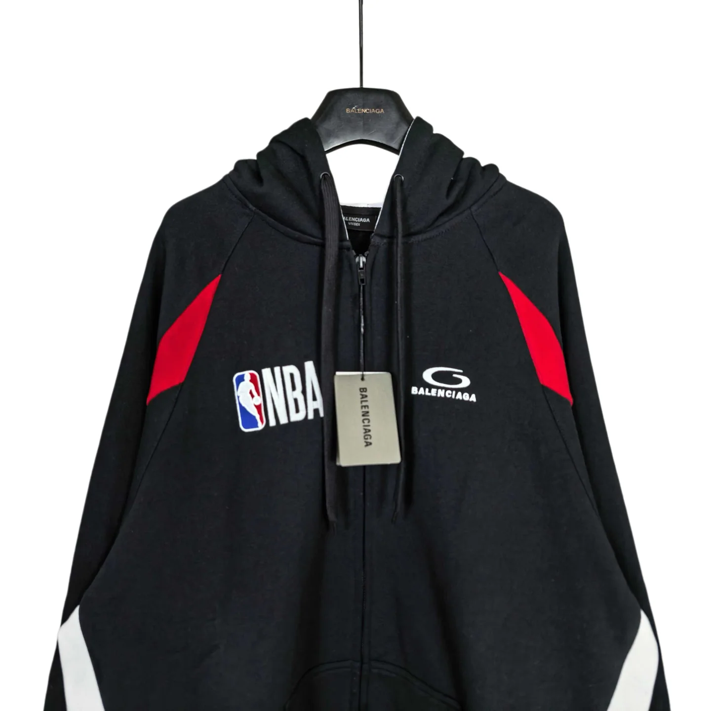 발렌시아가 NBA 콜라보 오버사이즈 지퍼 남성 후드 상세 이미지 3