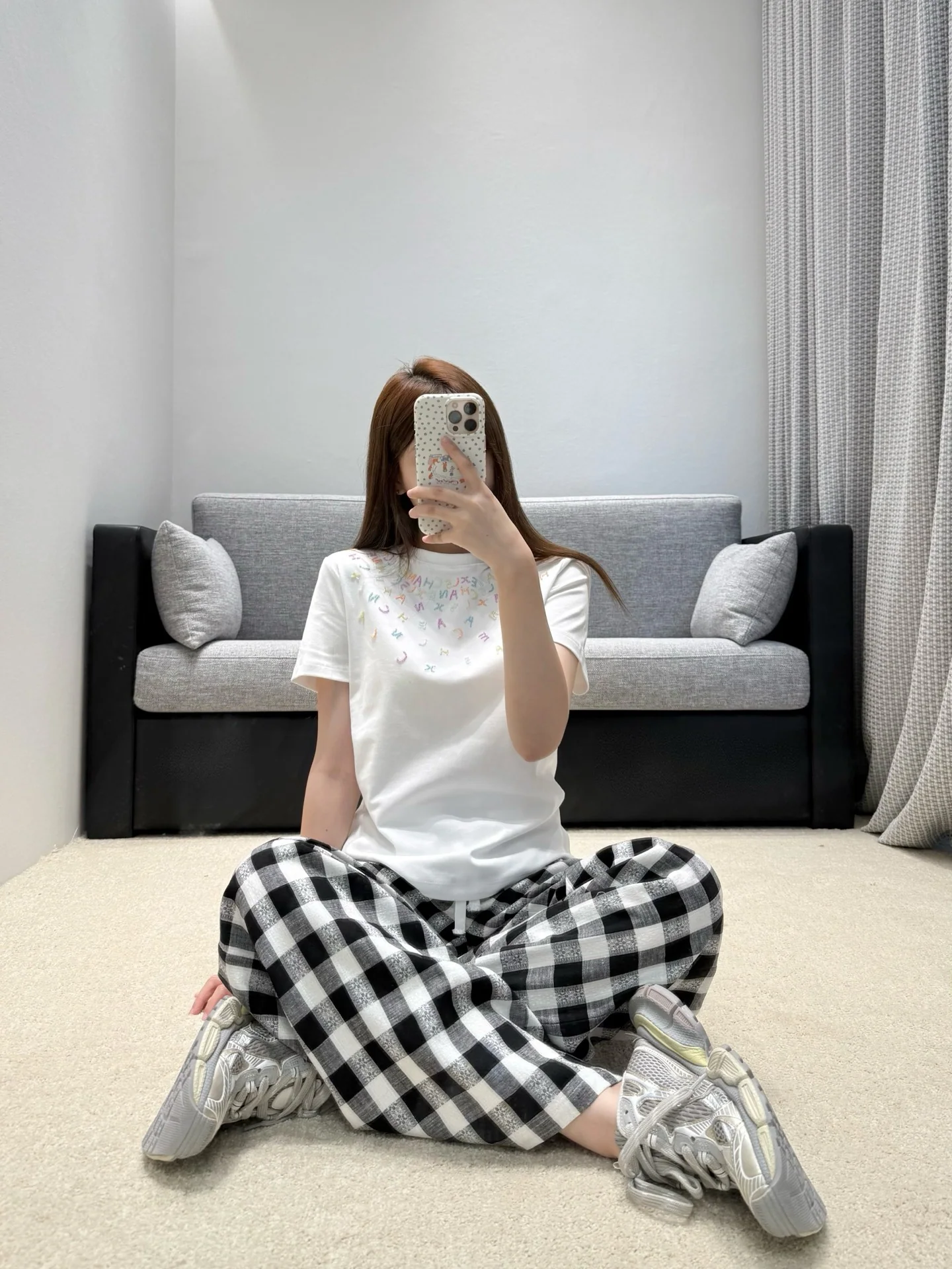 샤넬 여성 자수 반팔 티셔츠 상세 이미지 7