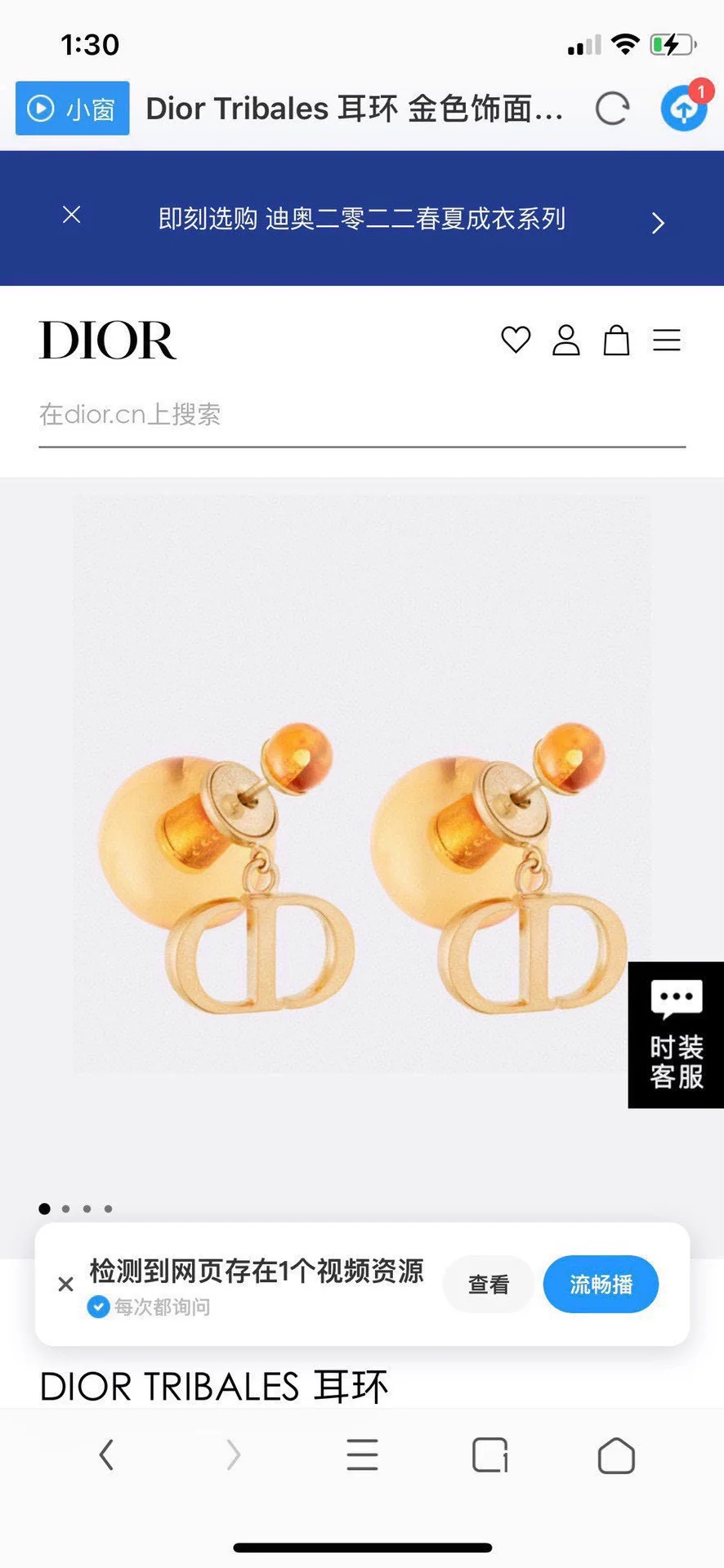 디올 귀걸이 13168120 상세 이미지 1