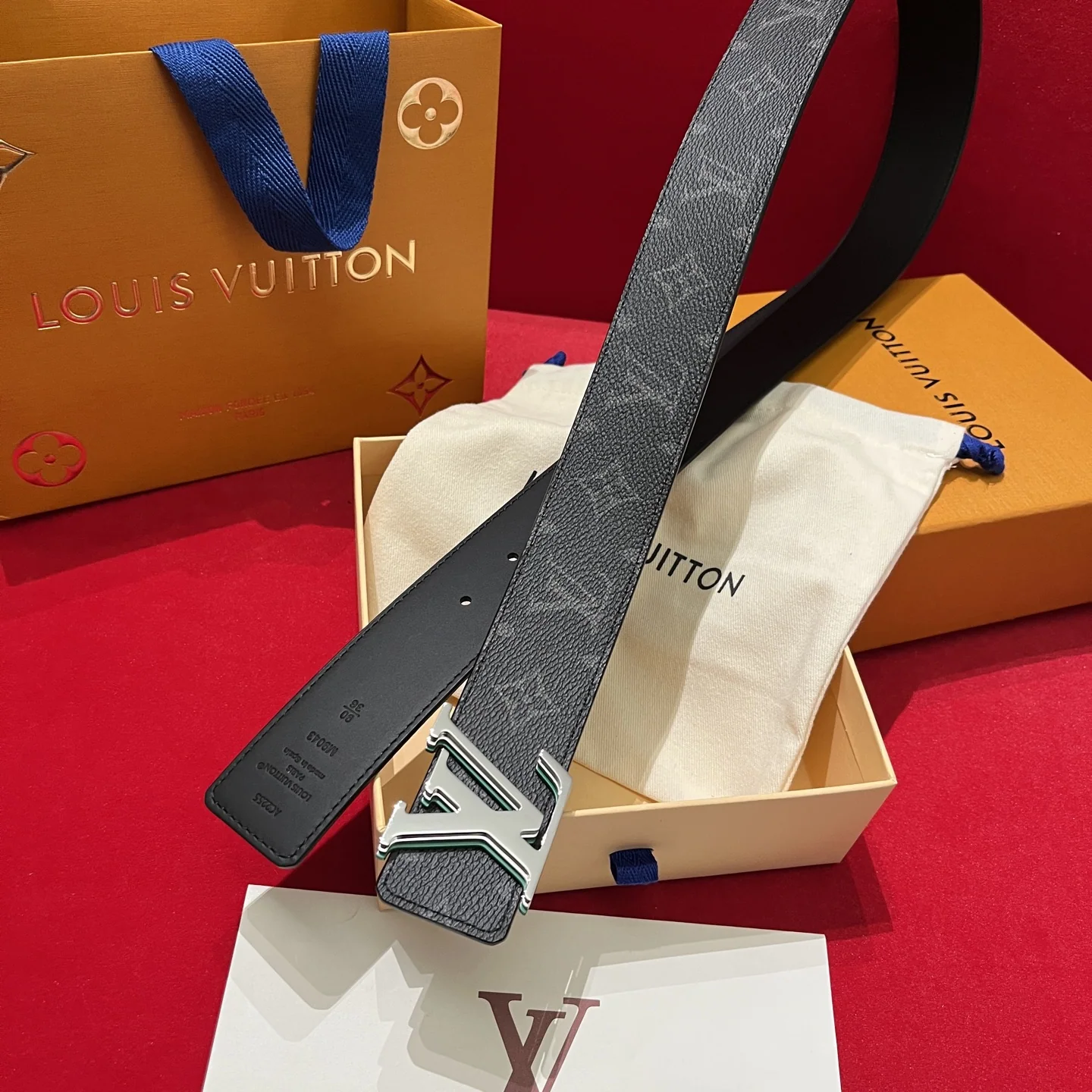 루이비통 LV 옵틱 버클 캔버스 벨트 상세 이미지 1