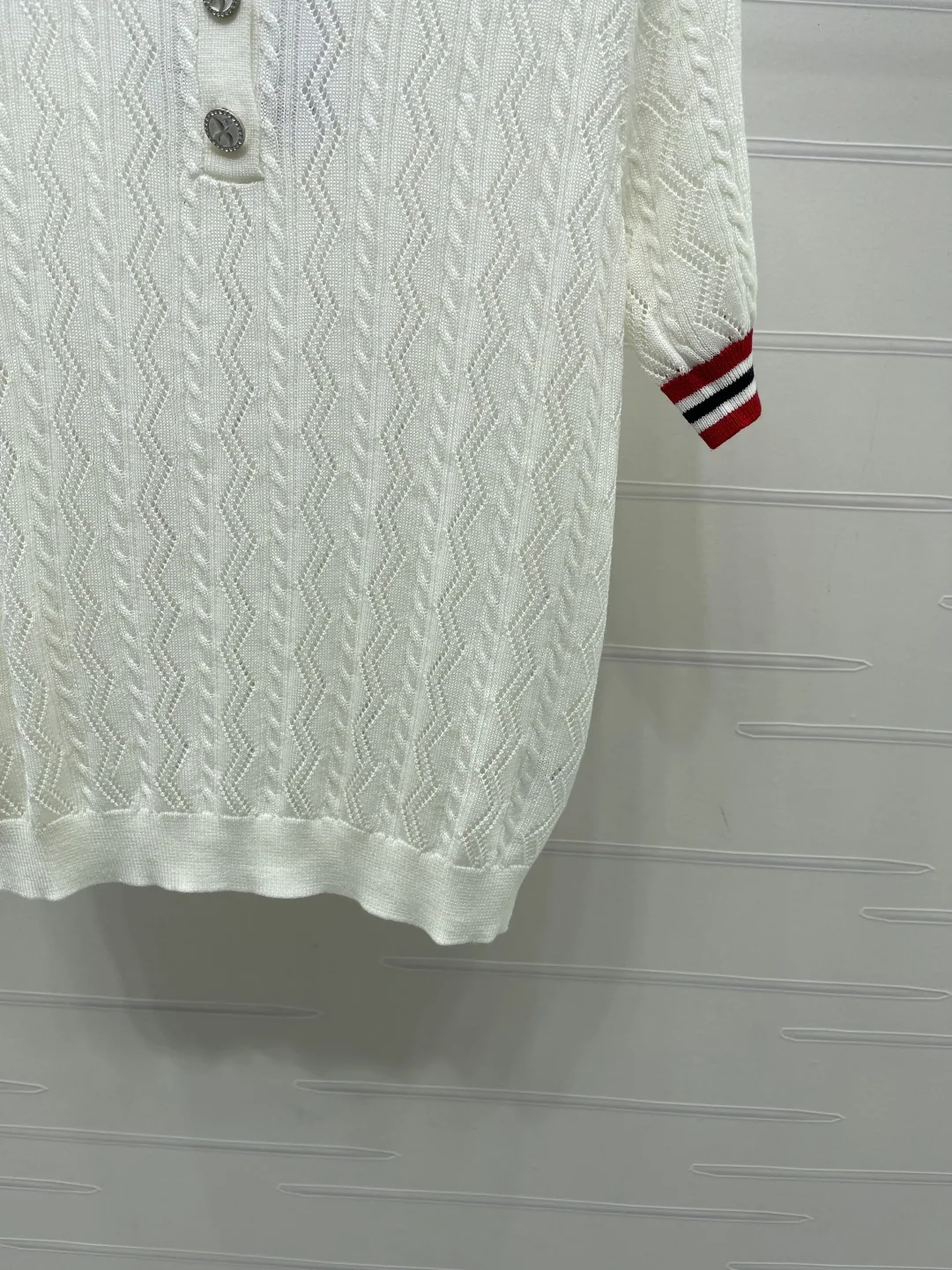 샤넬 시스루 카라 린넨 반팔 탑 상세 이미지 6