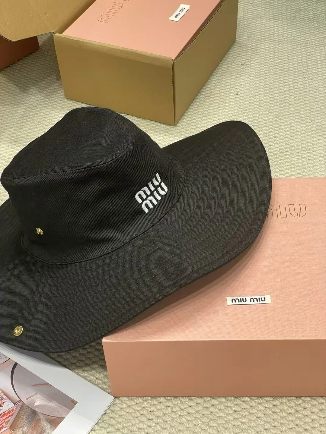 미우미우 버킷 햇 모자 상세 이미지 10