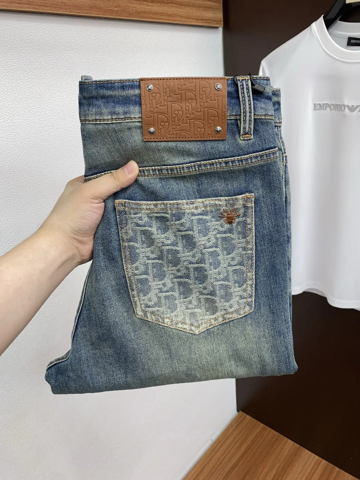 디올 커스텀 데님 청바지 상세 이미지 1
