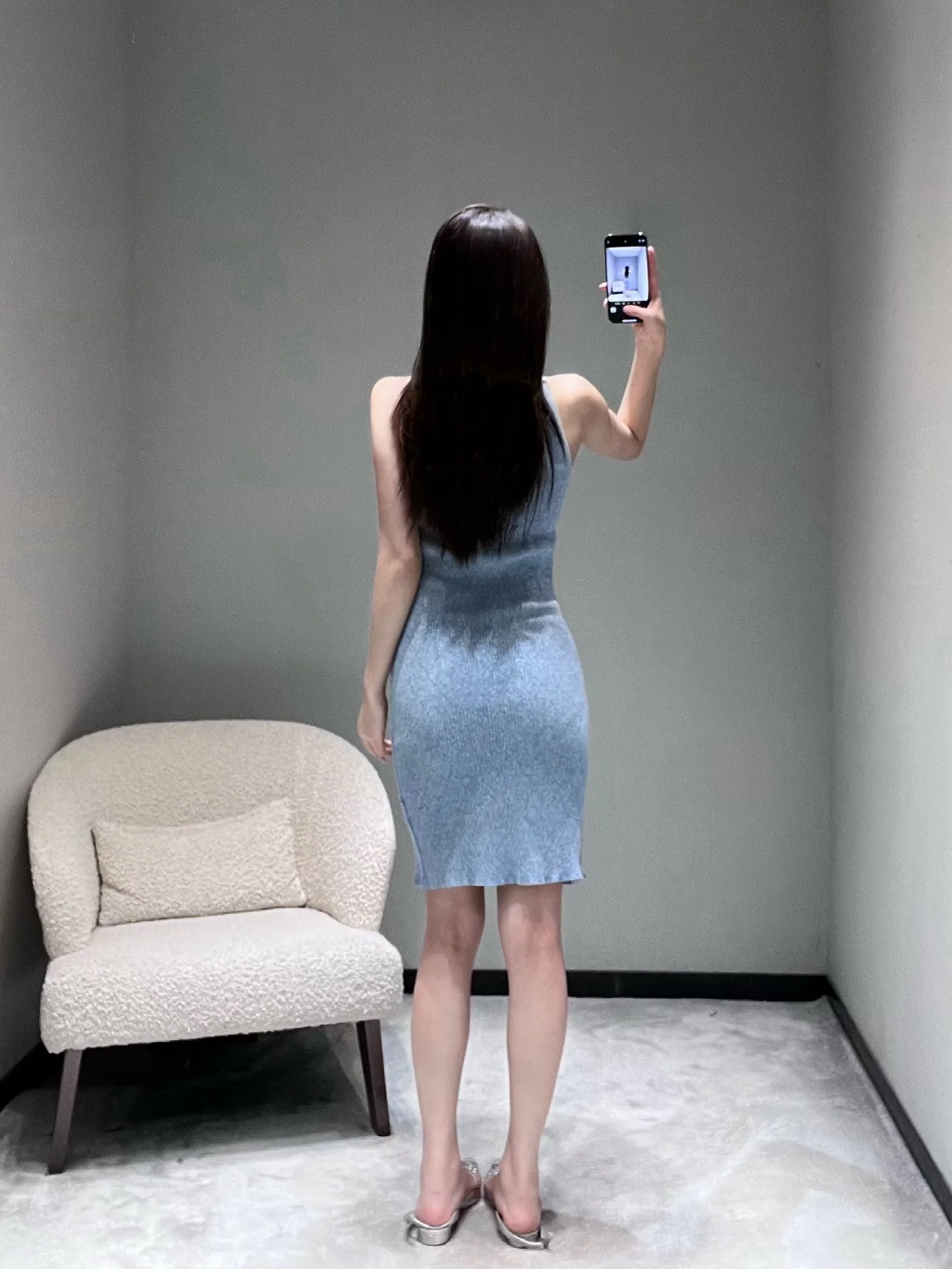 샤넬 데님 블루 슬리브리스 원피스 2026 SS 상세 이미지 9