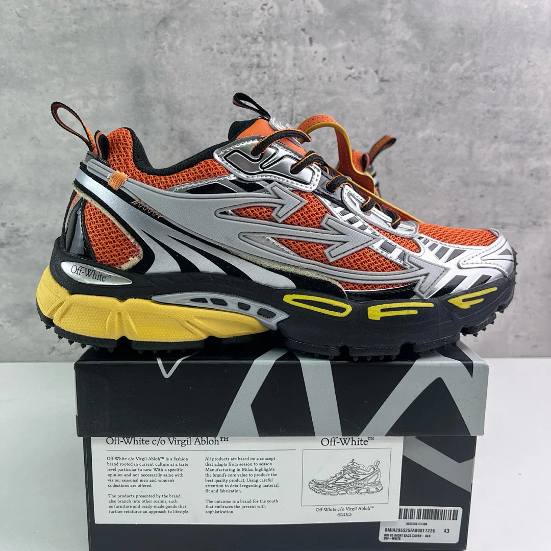 오프화이트 비 라이트 백 202385 Off White Be Right Back Silver Orange