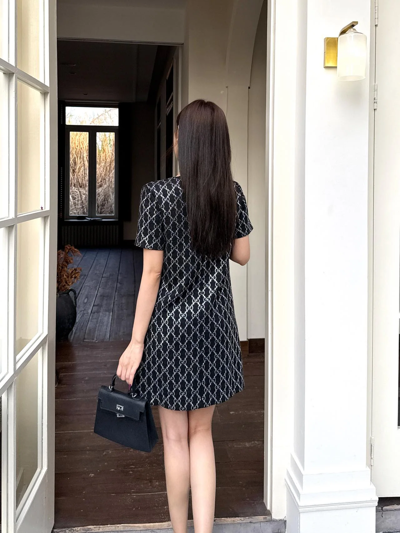 구찌 라인스톤 장식 여성 원피스 상세 이미지 7
