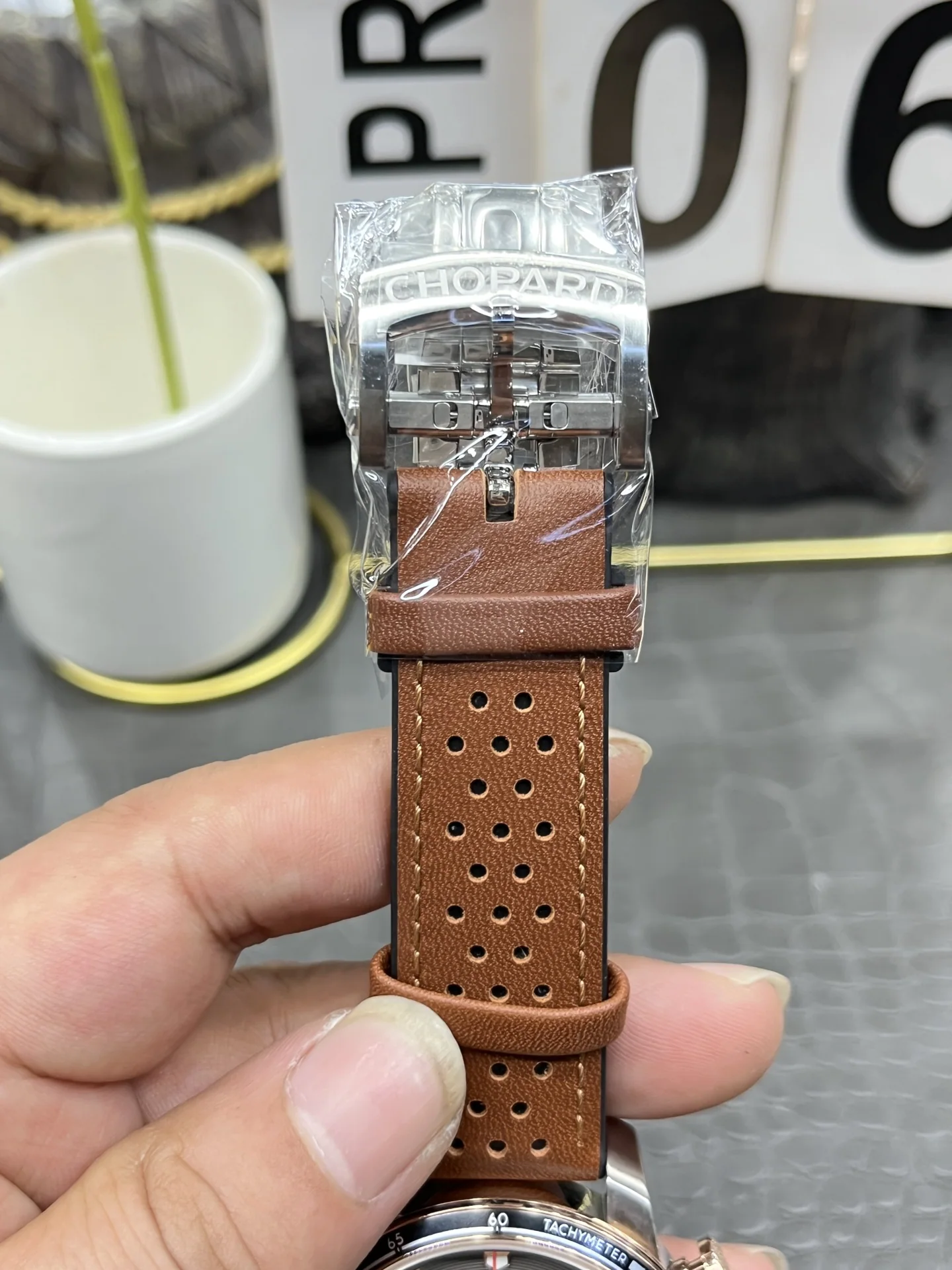 쇼파드 밀레밀리아 레이싱 공장 7750 크로노그래프 남성 시계 레플리카 45078 Chopard 상세 이미지 8