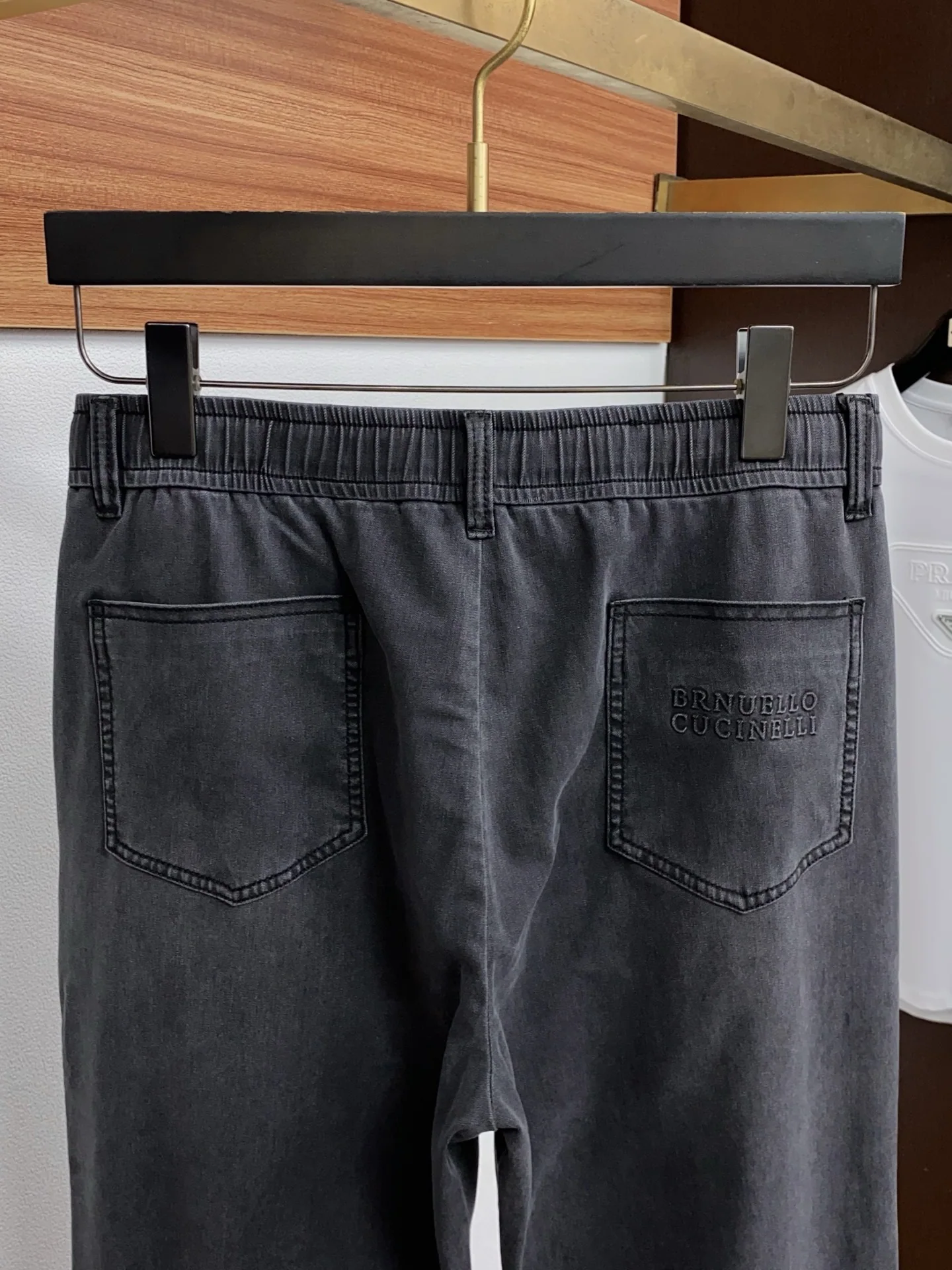 브루넬로쿠치넬리 린넨 코튼 데님 남성 바지 상세 이미지 9