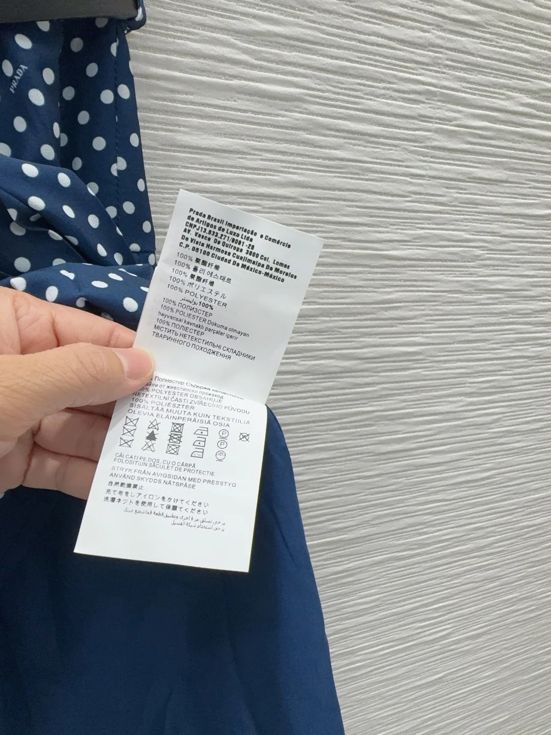 프라다 도트 패턴 여성 원피스 상세 이미지 9