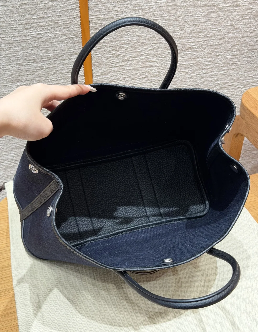 에르메스 가든 파티 캔버스 가방 30 cm 상세 이미지 6