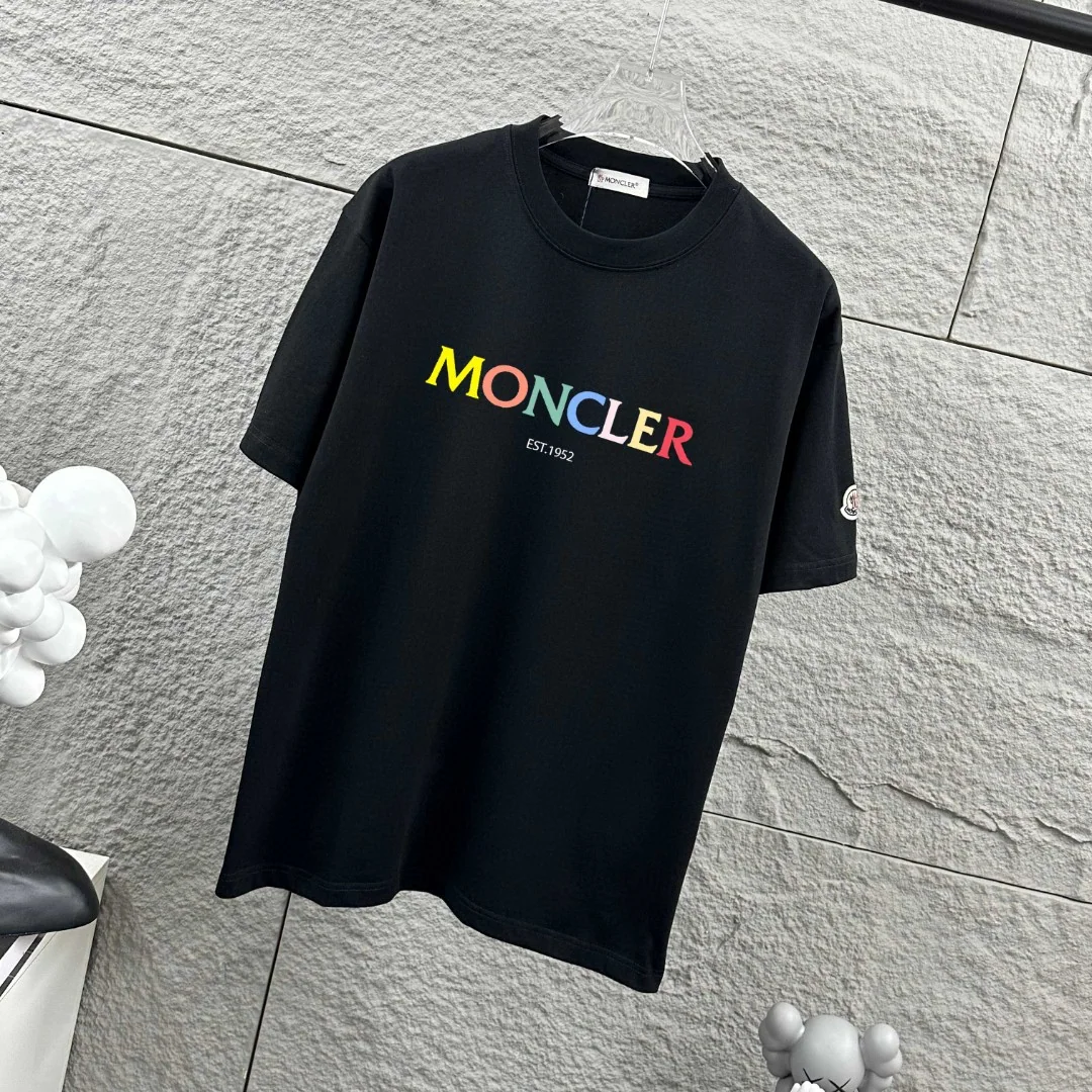 몽클레어 레터 프린트 코튼 반팔 티셔츠 남여공용 상세 이미지 2